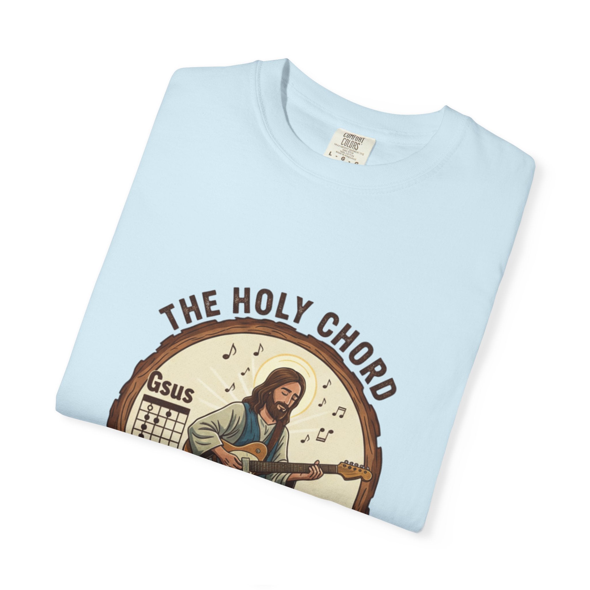 The Holy Chord Gsus T-Shirt: Faith, Music, and the Fret Life.