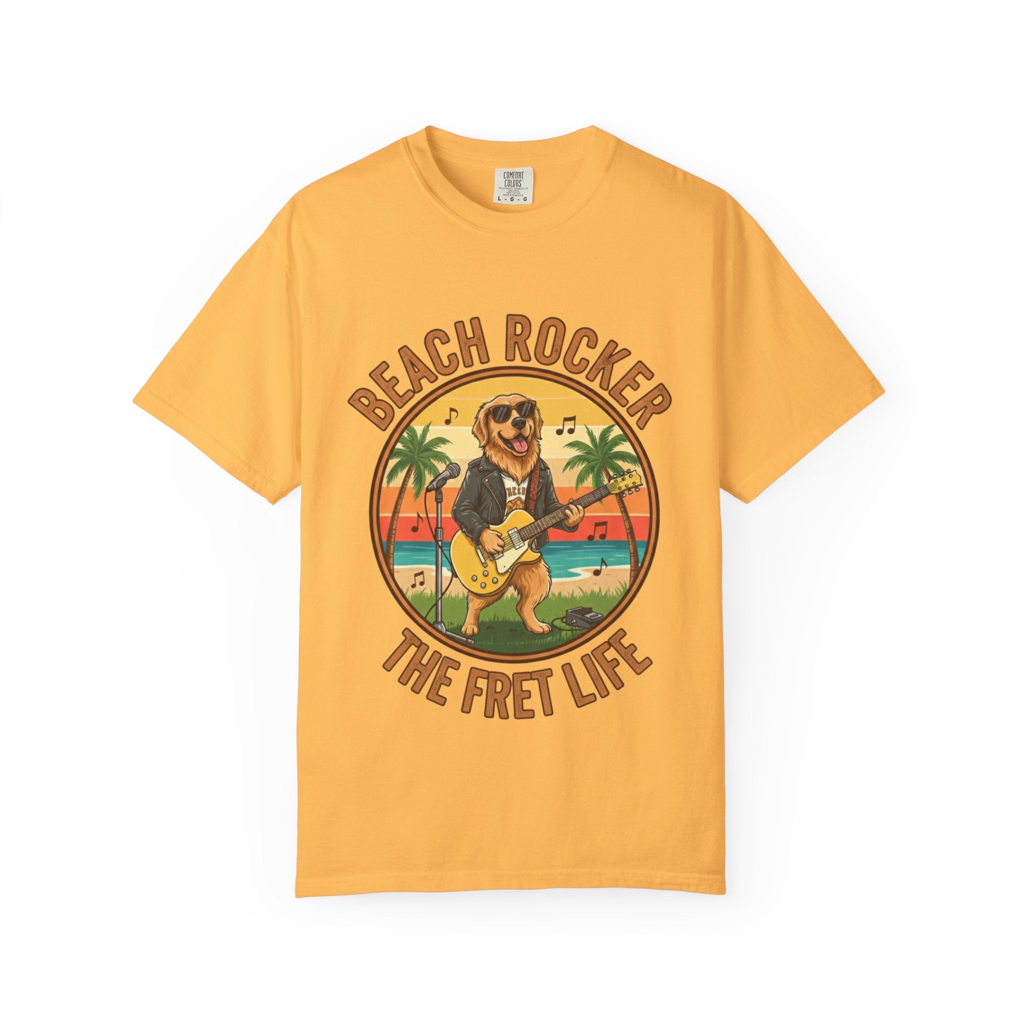 Beach Rocker: Golden's Sunset Shred Fret Life Tee