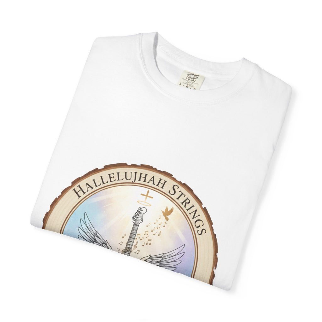 Hallelujah Strings T-Shirt | Christian Worship Guitar Praise Tee