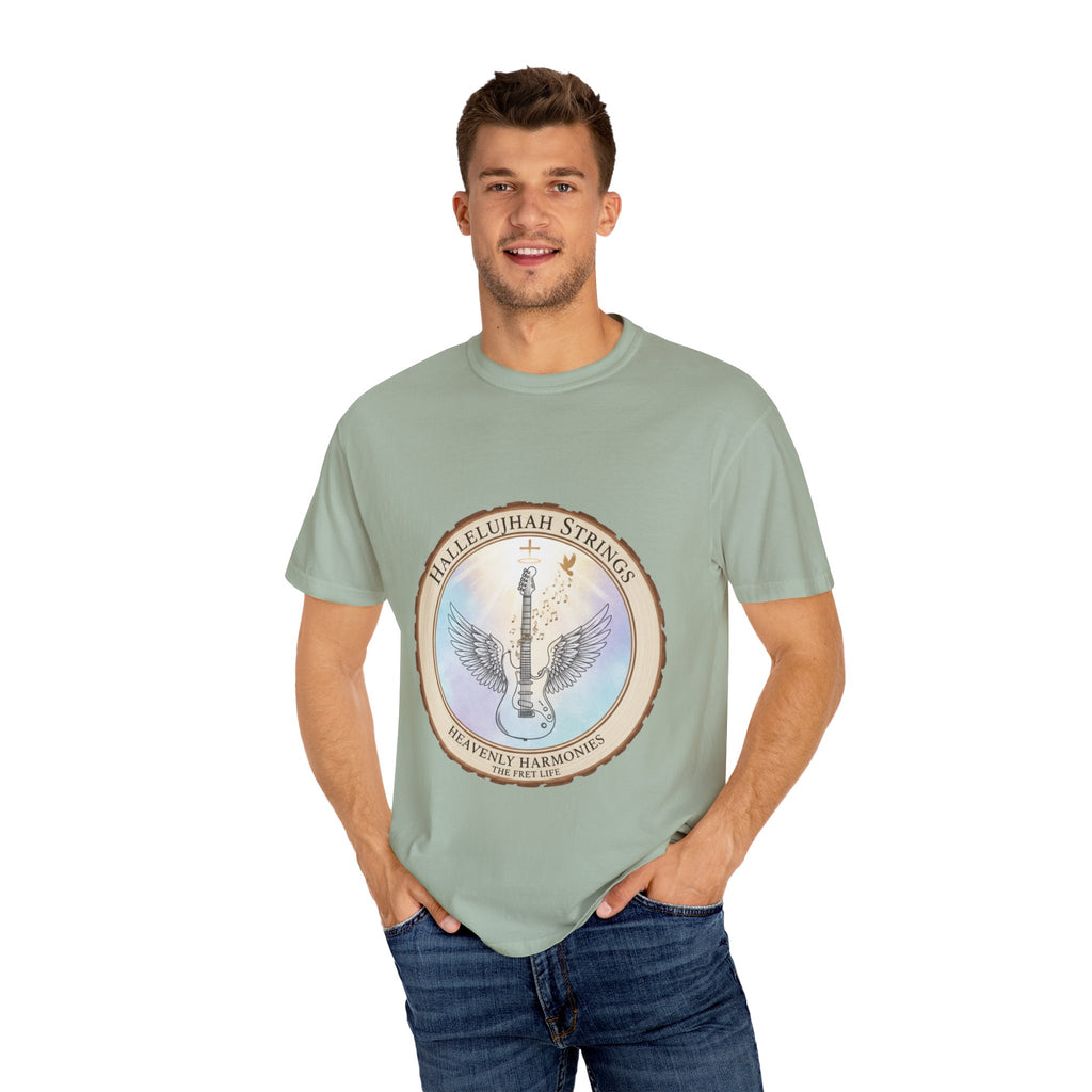 Hallelujah Strings T-Shirt | Christian Worship Guitar Praise Tee