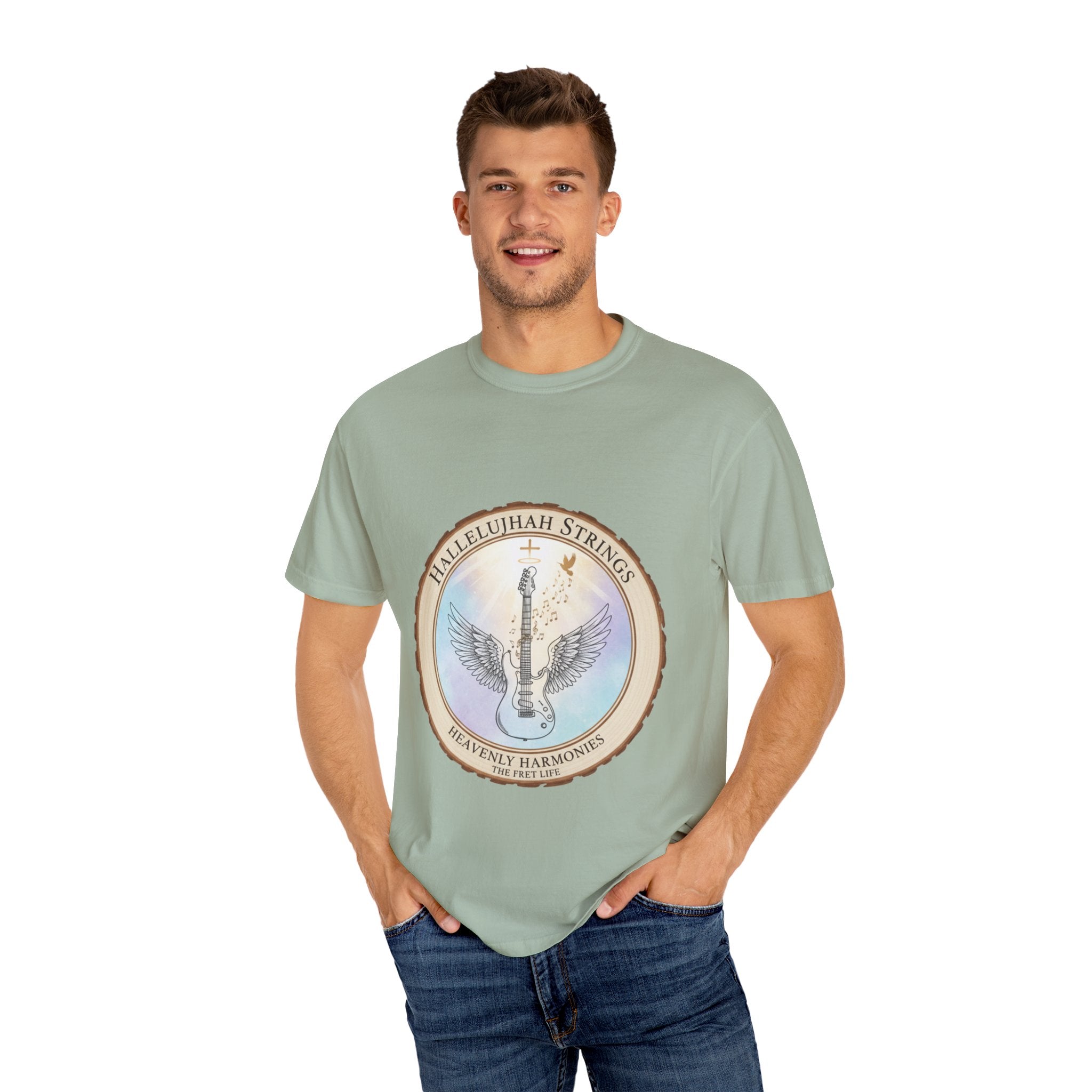 Hallelujah Strings T-Shirt | Christian Worship Guitar Praise Tee