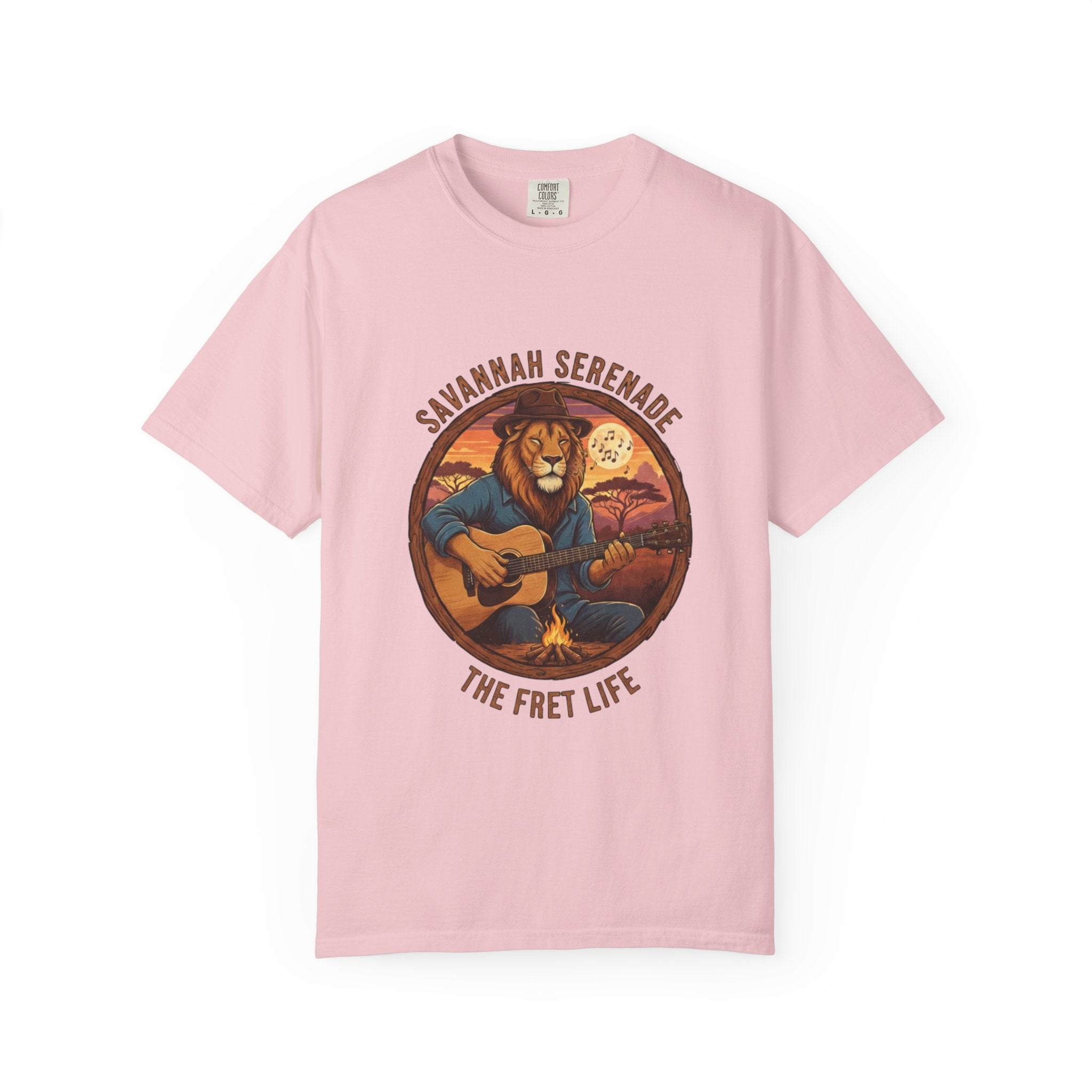 Savannah Serenade: The King of the Jungle's Fret Life Tee
