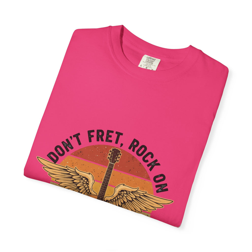 Don't Fret, Rock On Winged Guitar T-Shirt