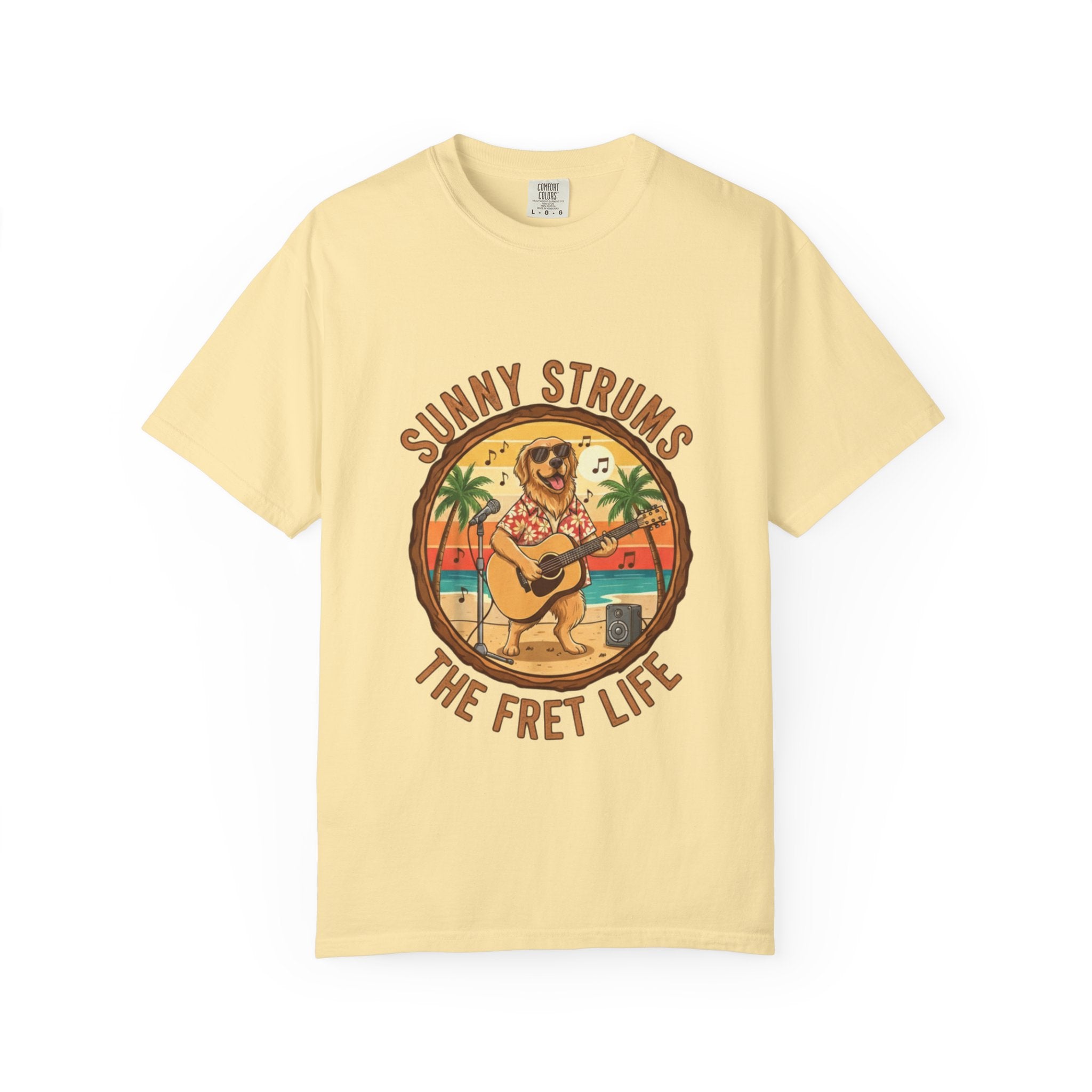 Sunny Strums: Golden Retriever Acoustic Serenade Tee