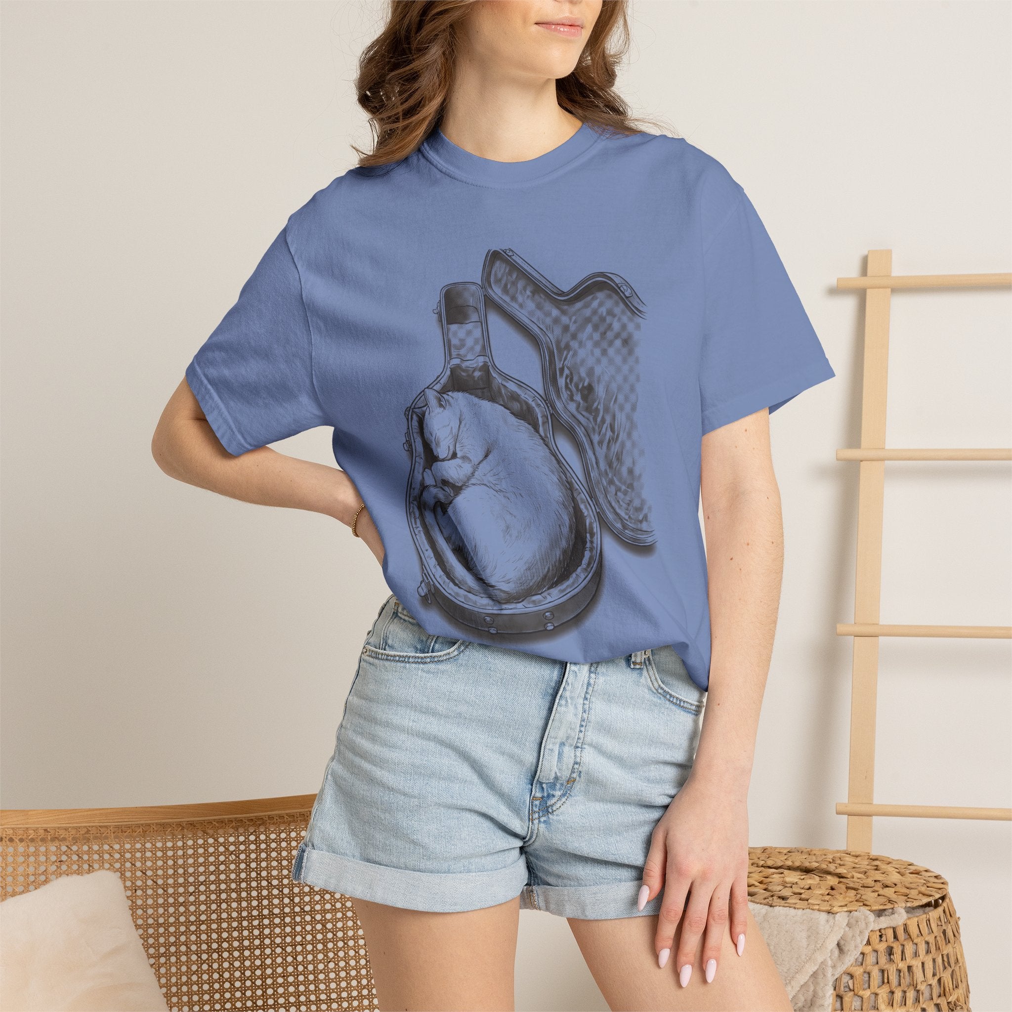 Cat Asleep in Case T-Shirt