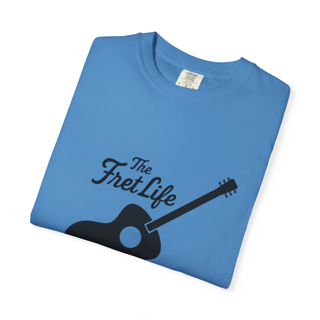 Acoustic Guitar, The Fret Life, Unisex Garment-Dyed T-shirt