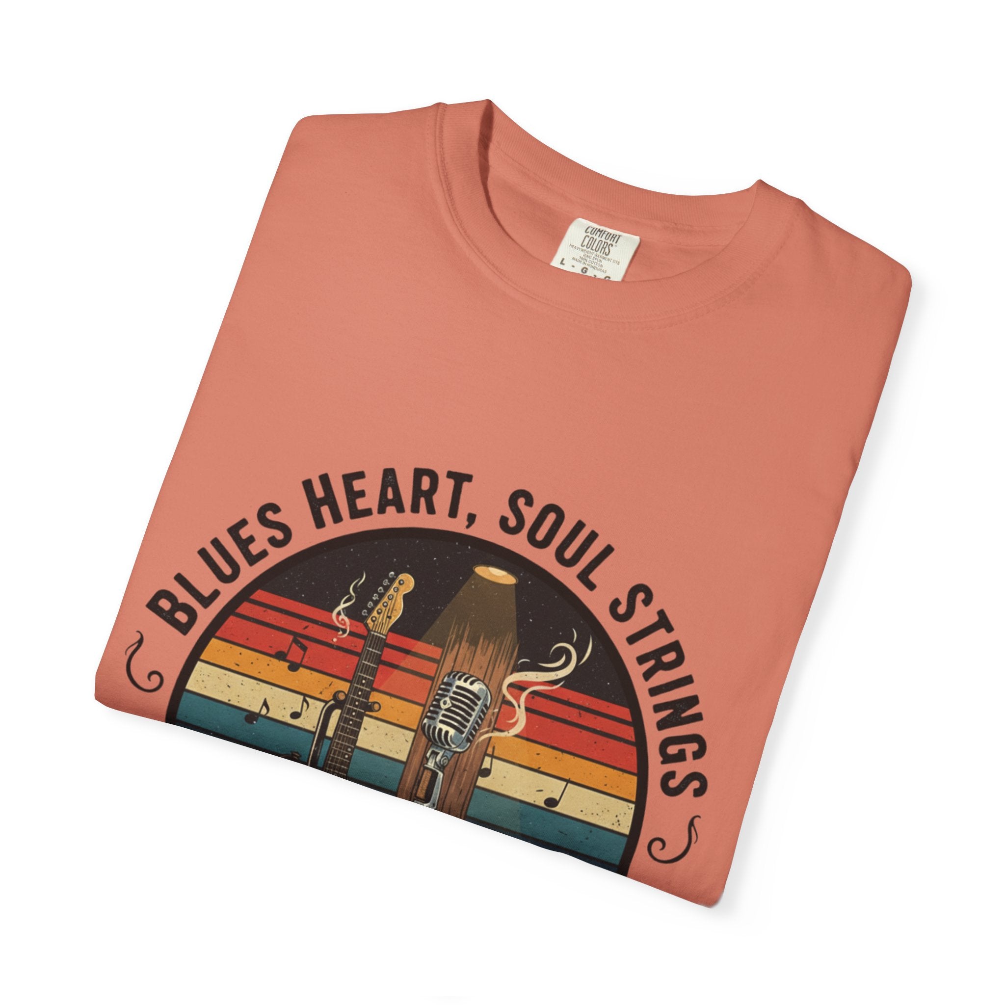 Blues Heart, Soul Strings: The Fret Life Classic Tee