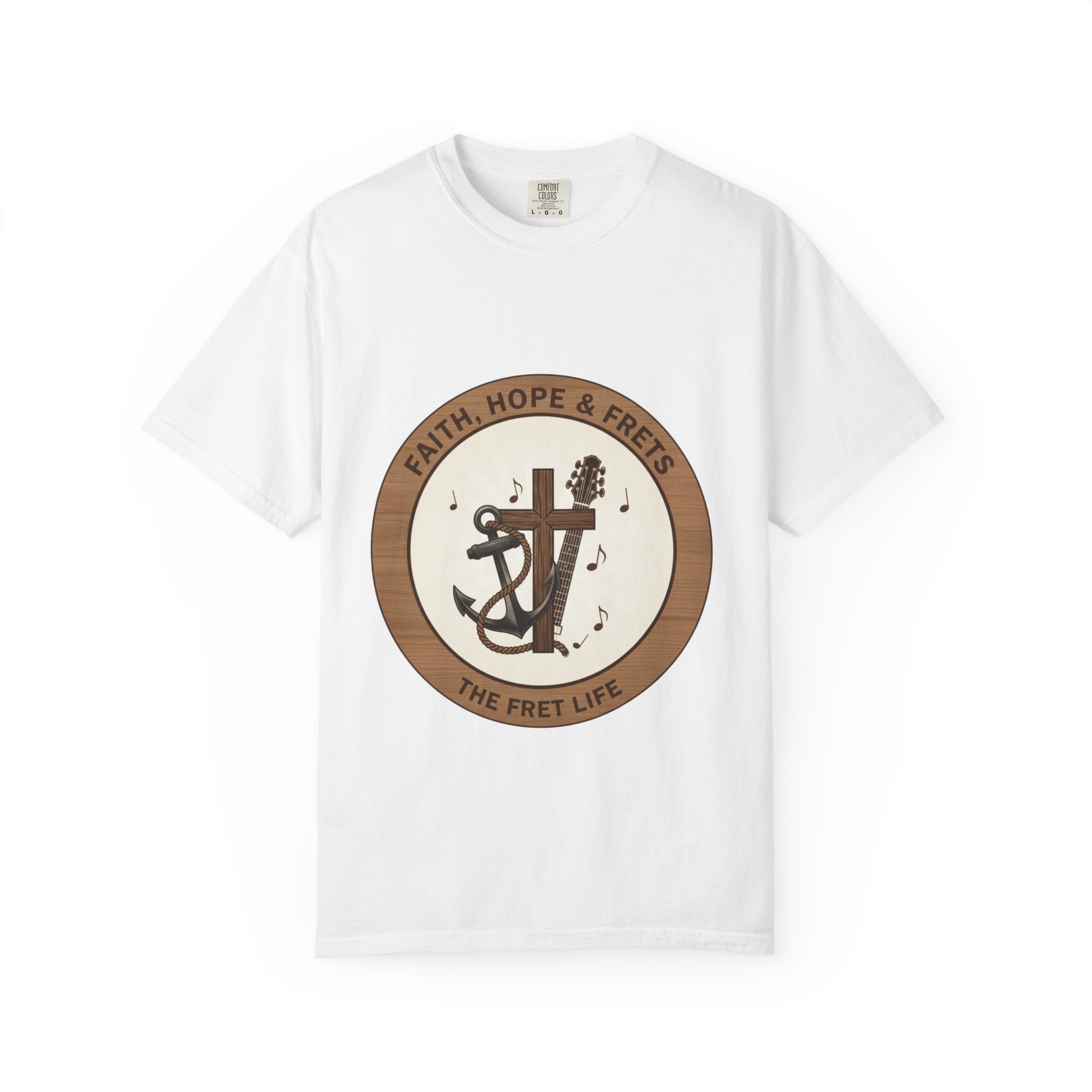 Faith Hope & Frets T-Shirt | Christian Guitar Worship Music Tee