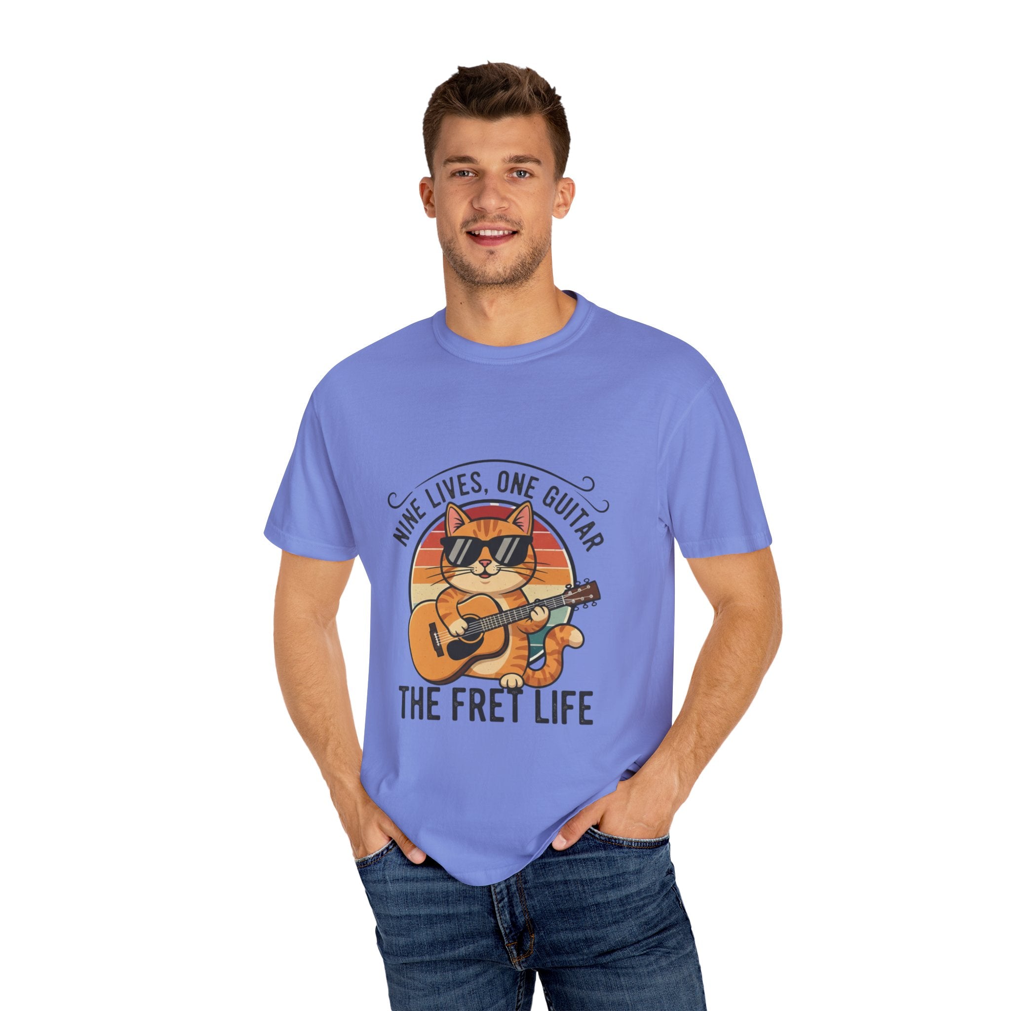 Nine Lives, One Guitar: The Cool Cat Fret Life Tee