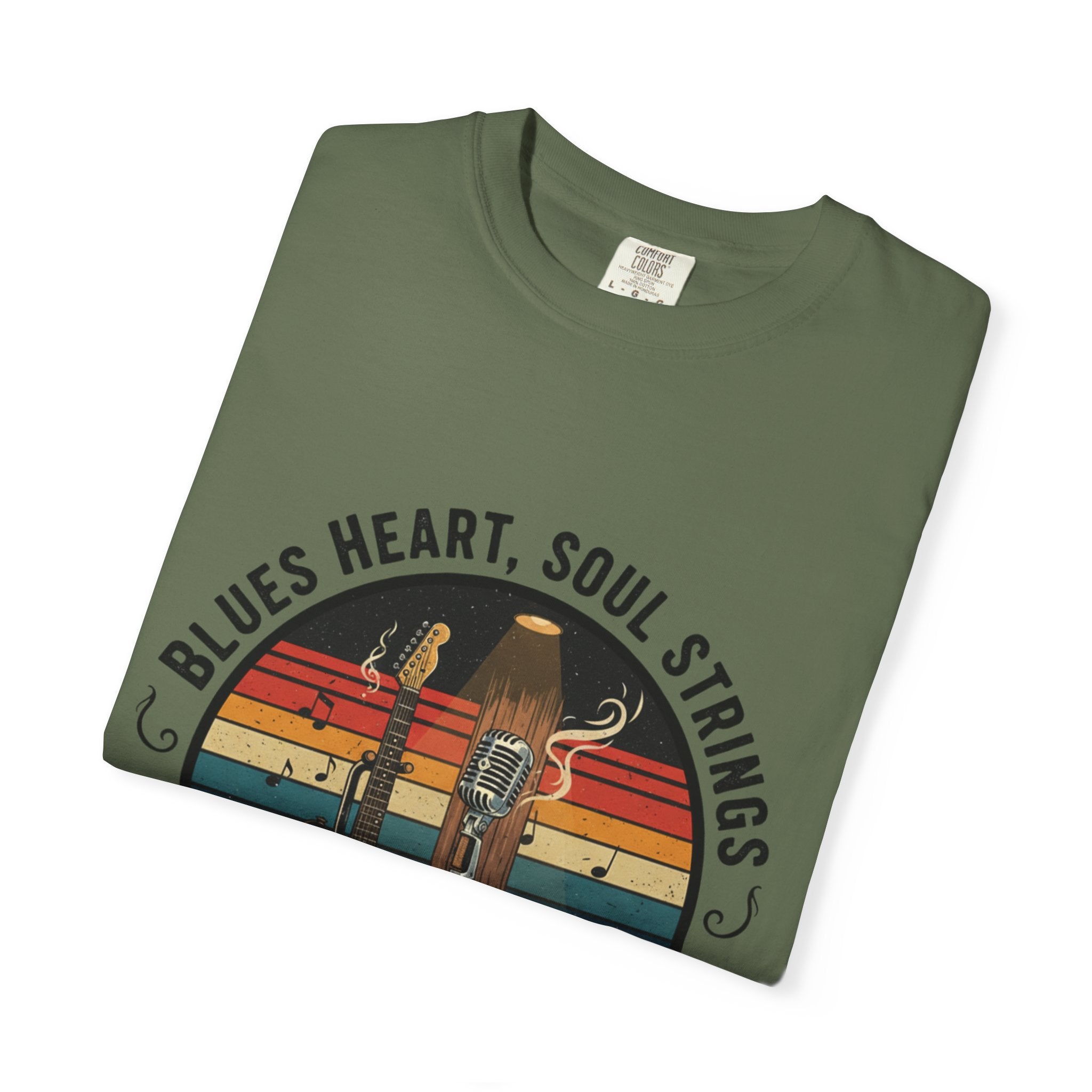 Blues Heart, Soul Strings: The Fret Life Classic Tee