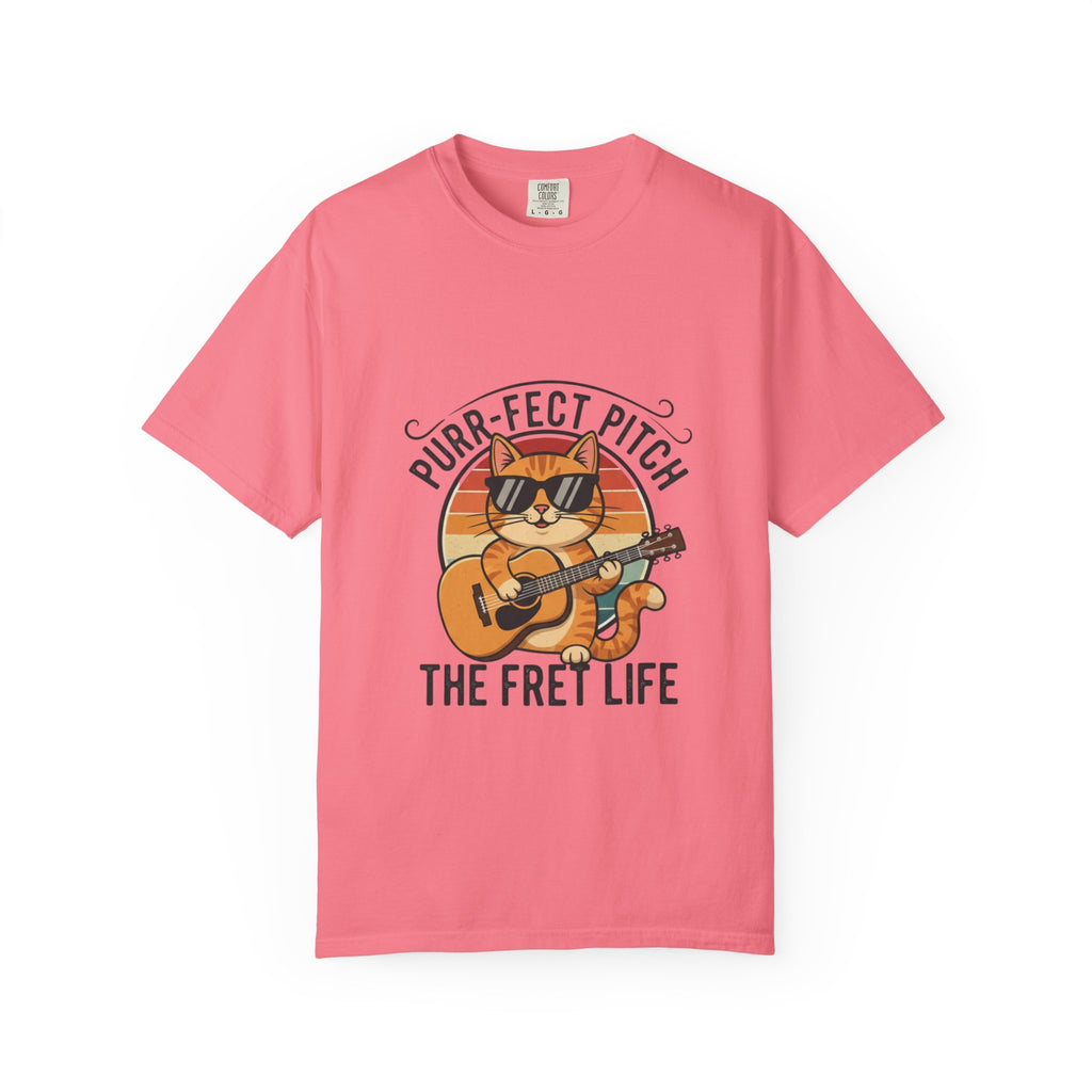 Purr-Fect Pitch: The Cool Cat Fret Life Tee