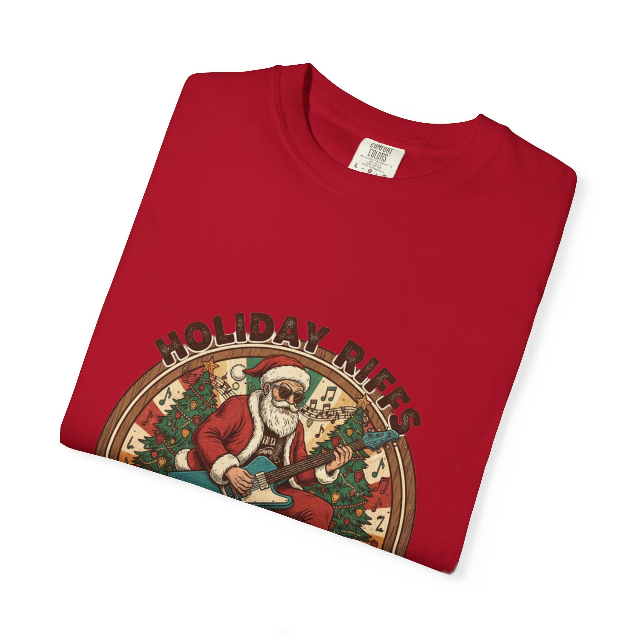 Holiday Riffs T-Shirt | Funny Christmas Guitar Music Tee