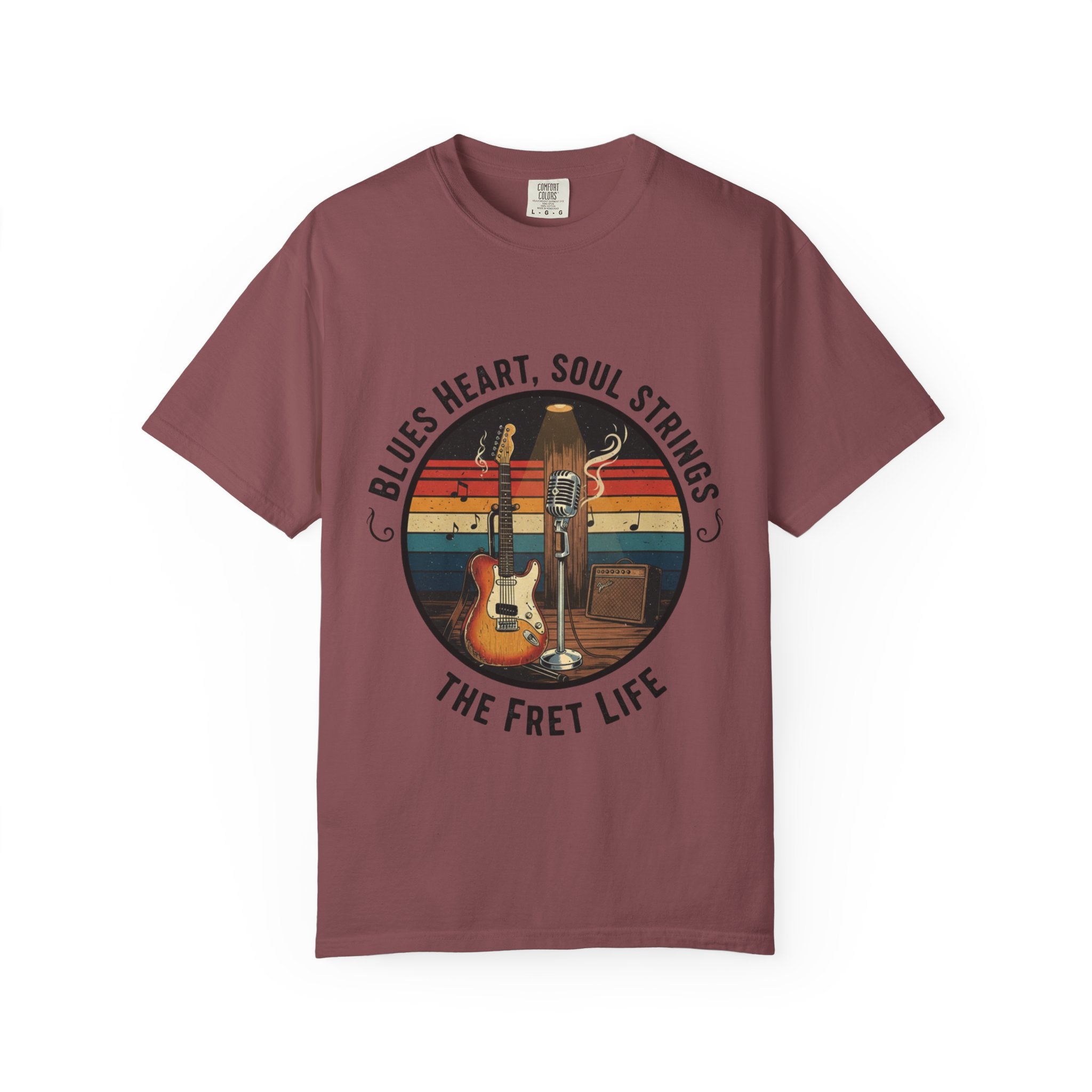 Blues Heart, Soul Strings: The Fret Life Classic Tee