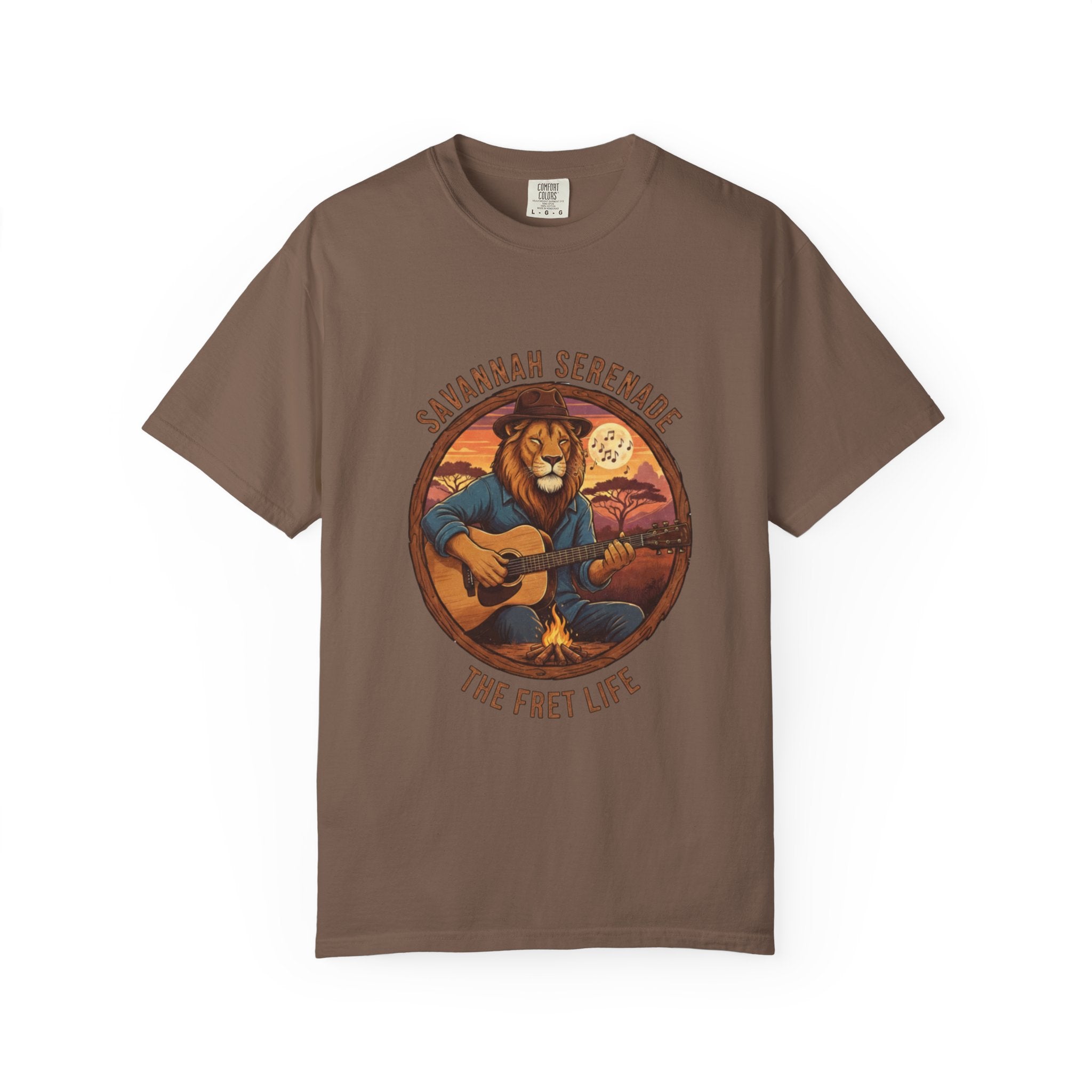 Savannah Serenade: The King of the Jungle's Fret Life Tee