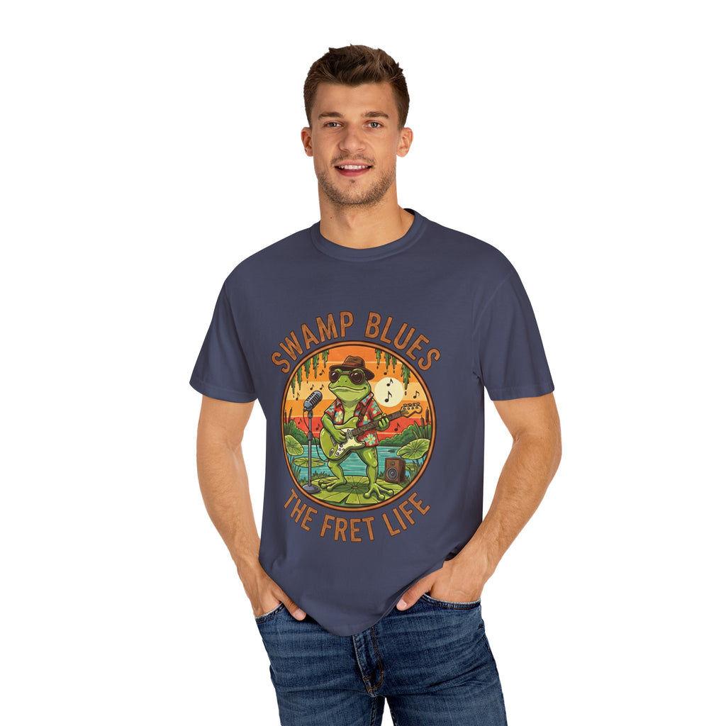 Swamp Blues: Ribbitin' Riffs Fret Life Tee