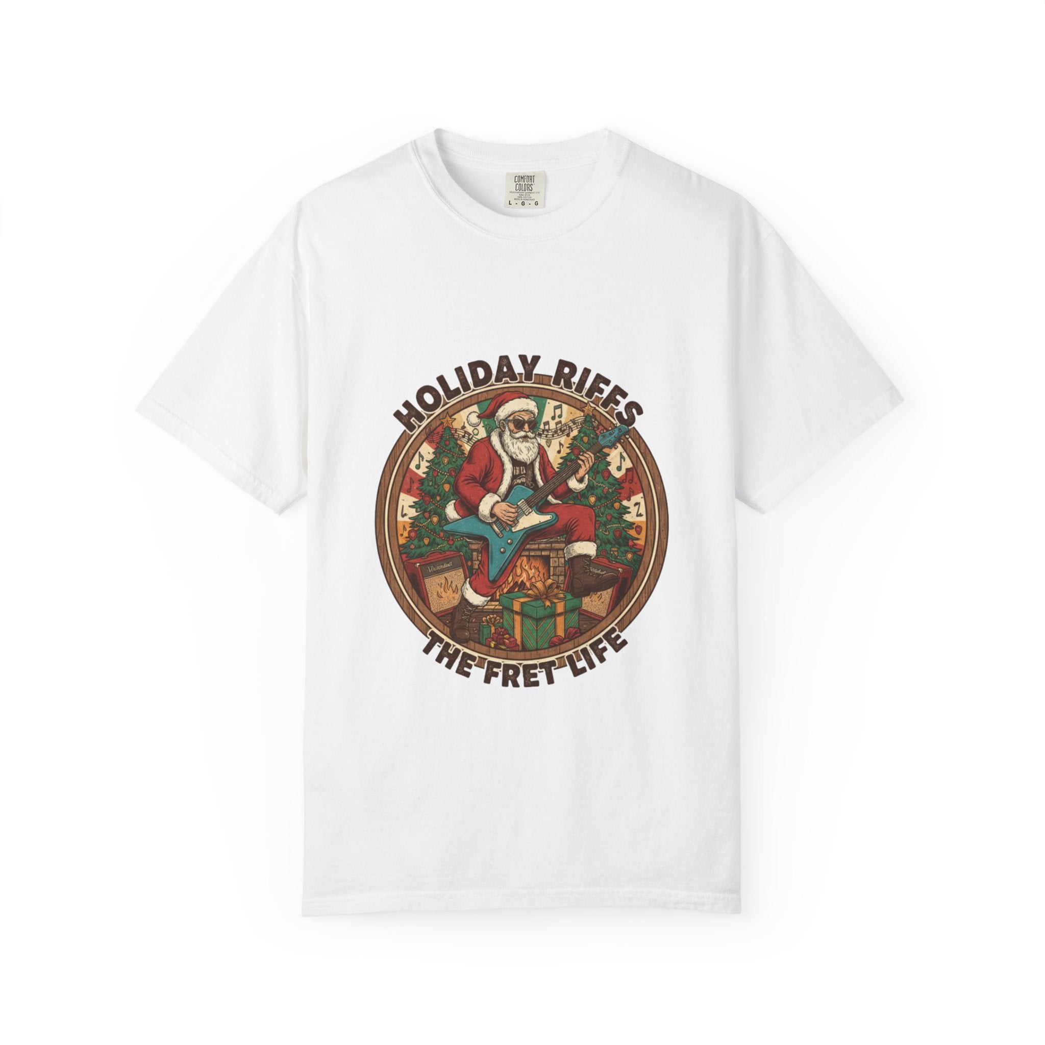 Holiday Riffs T-Shirt | Funny Christmas Guitar Music Tee