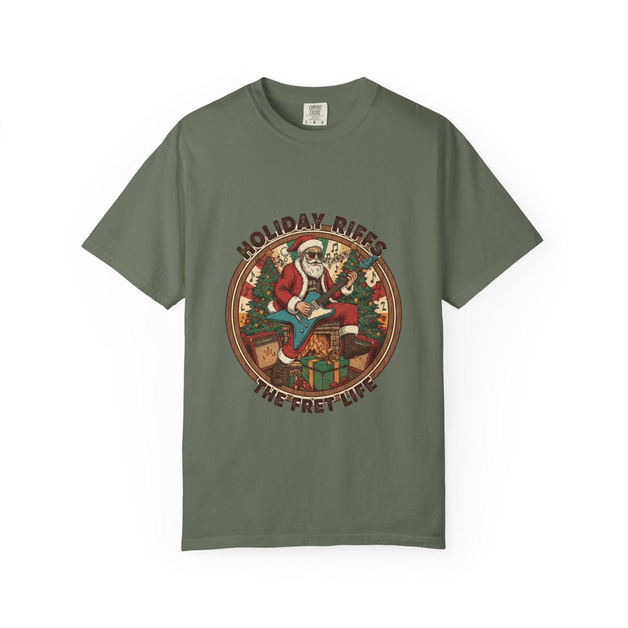 Holiday Riffs T-Shirt | Funny Christmas Guitar Music Tee