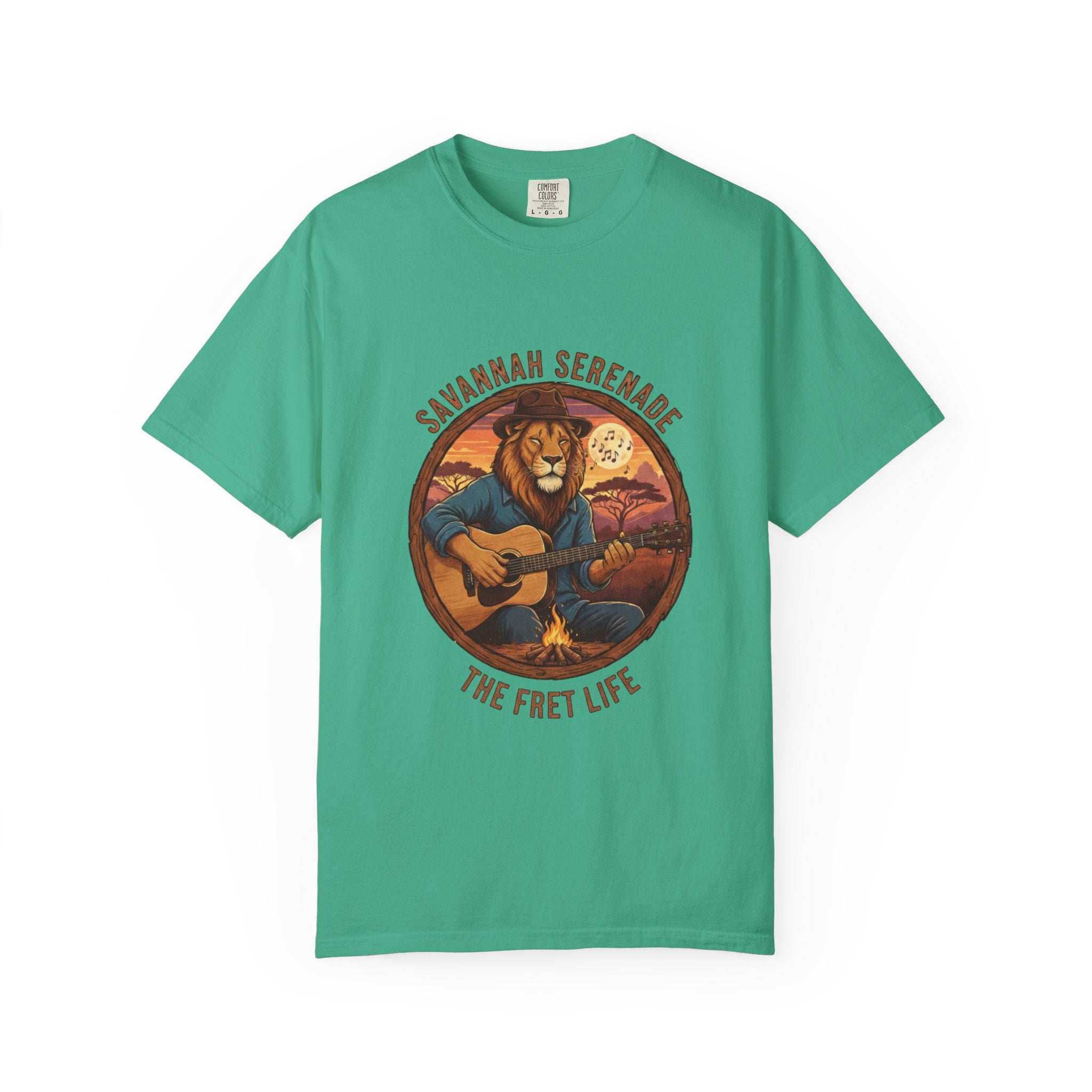 Savannah Serenade: The King of the Jungle's Fret Life Tee