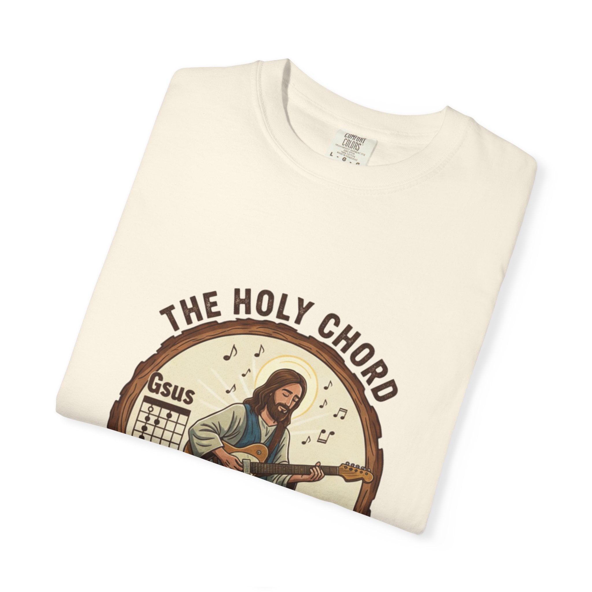 The Holy Chord Gsus T-Shirt: Faith, Music, and the Fret Life.