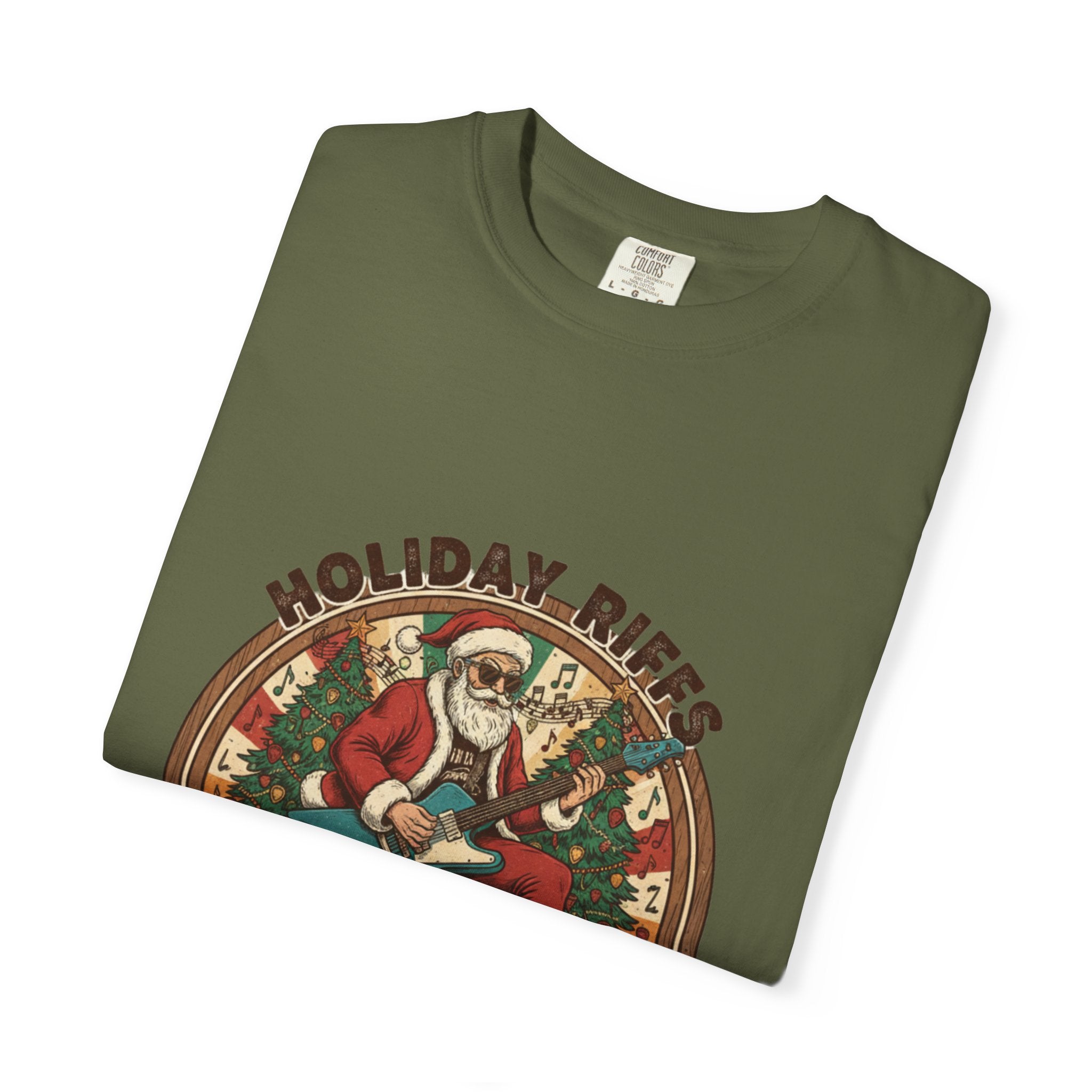 Holiday Riffs T-Shirt | Funny Christmas Guitar Music Tee