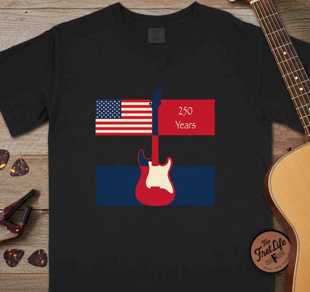 250 Flag Guitar T-Shirt