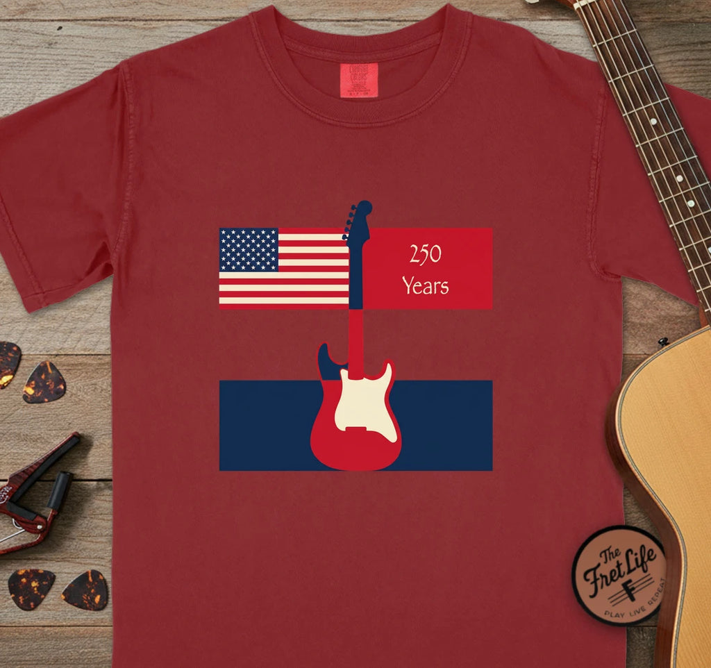 250 Flag Guitar T-Shirt