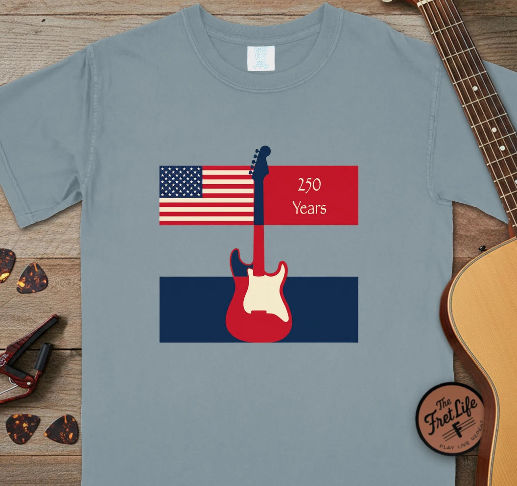 250 Flag Guitar T-Shirt