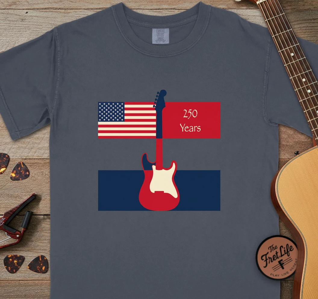250 Flag Guitar T-Shirt