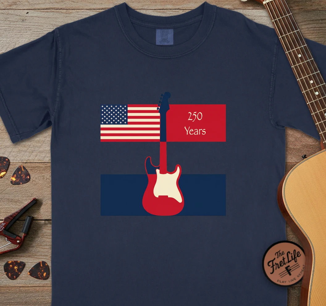 250 Flag Guitar T-Shirt