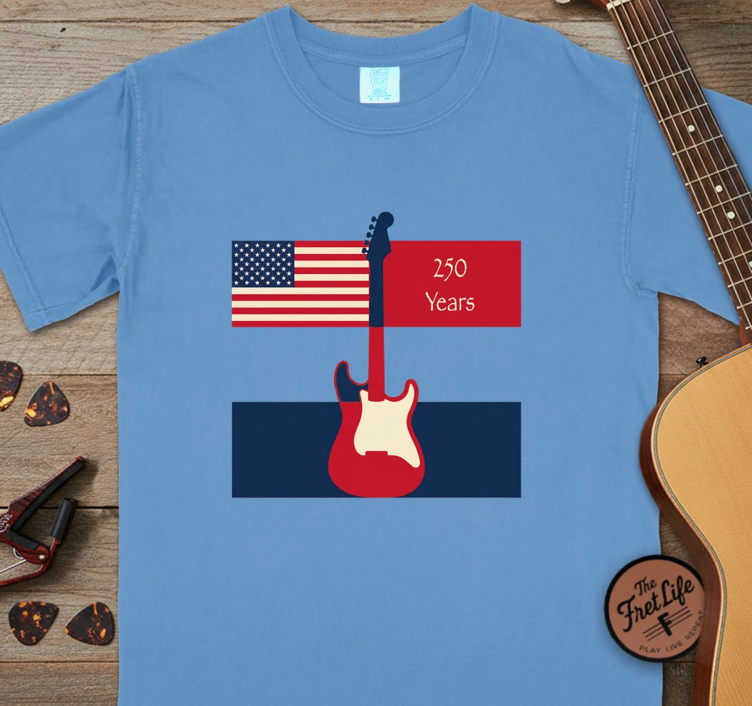 250 Flag Guitar T-Shirt
