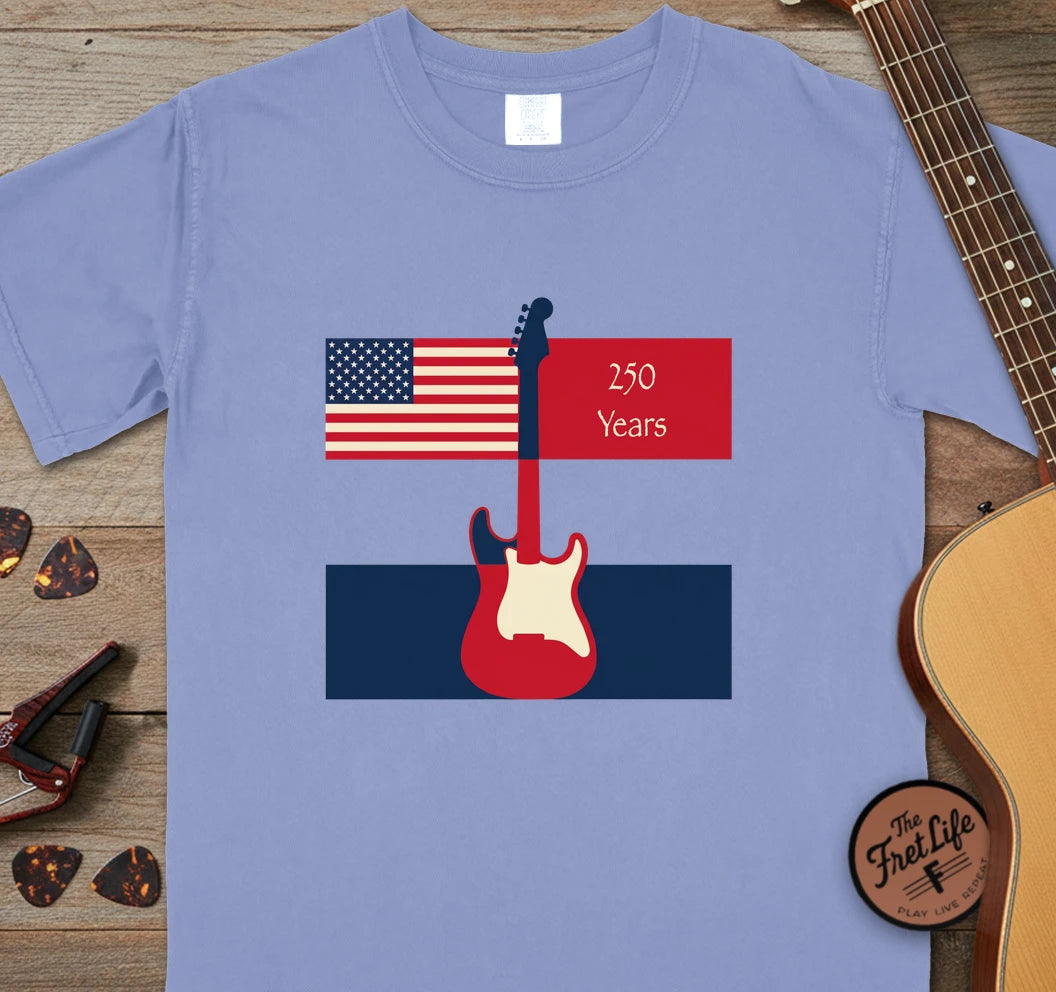 250 Flag Guitar T-Shirt