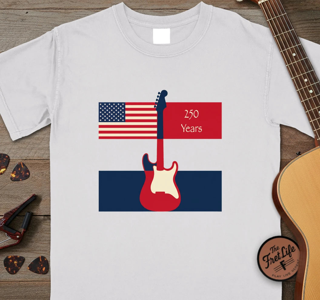 250 Flag Guitar T-Shirt
