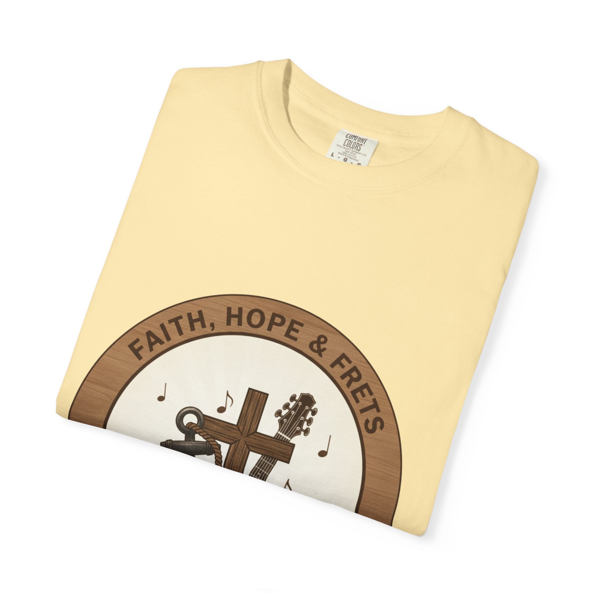 Faith Hope & Frets T-Shirt | Christian Guitar Worship Music Tee