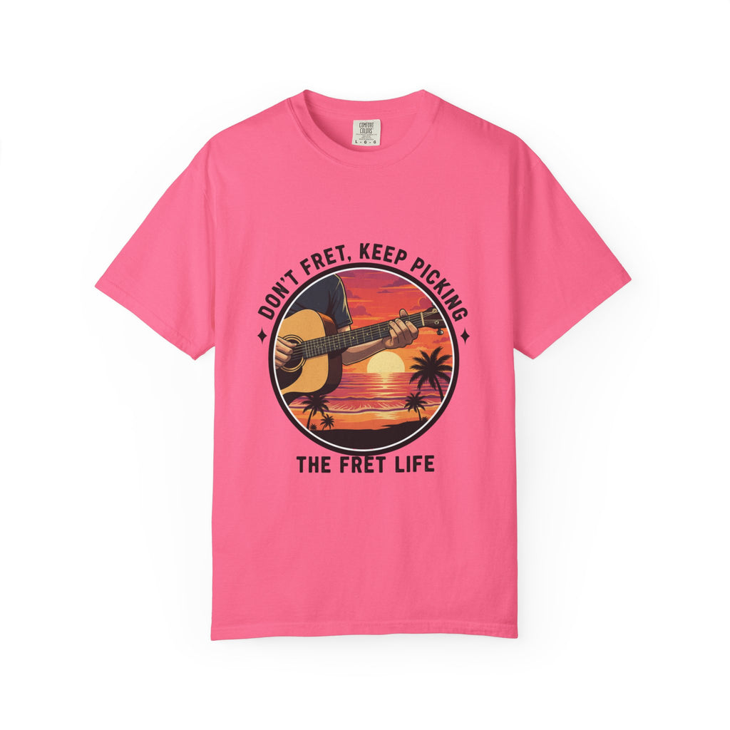 Don't Fret, Keep Picking: Island Sunset Guitar Tee