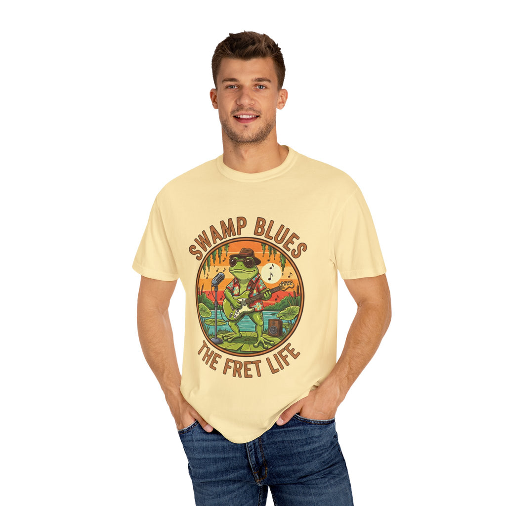 Swamp Blues: Ribbitin' Riffs Fret Life Tee