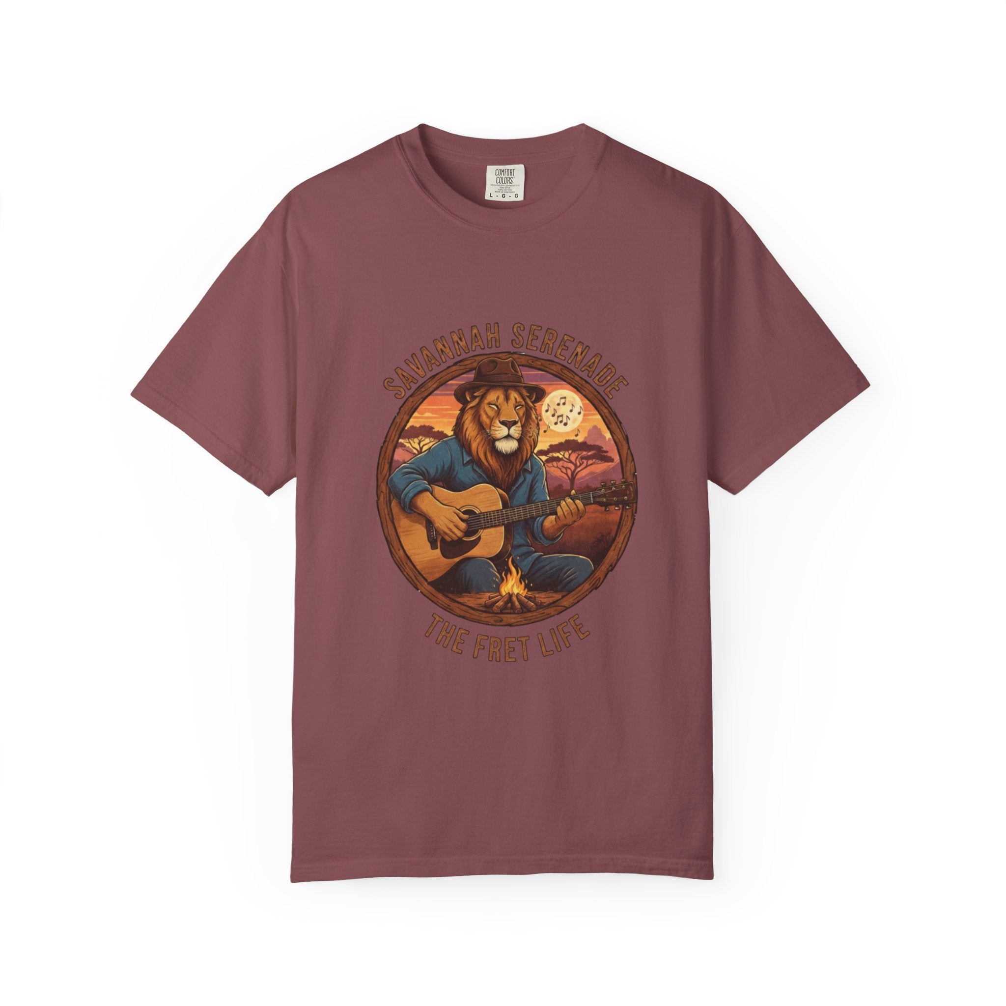 Savannah Serenade: The King of the Jungle's Fret Life Tee