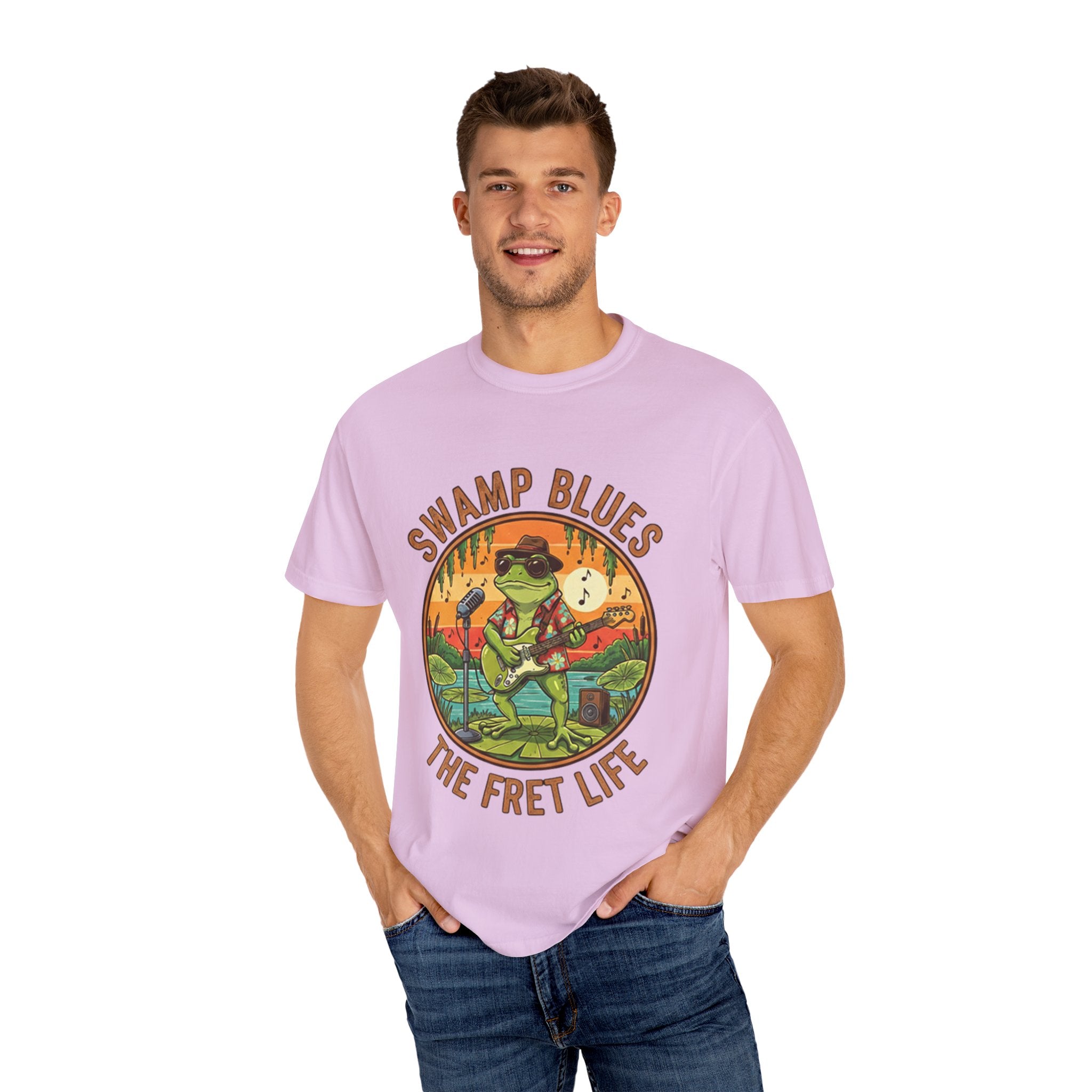 Swamp Blues: Ribbitin' Riffs Fret Life Tee