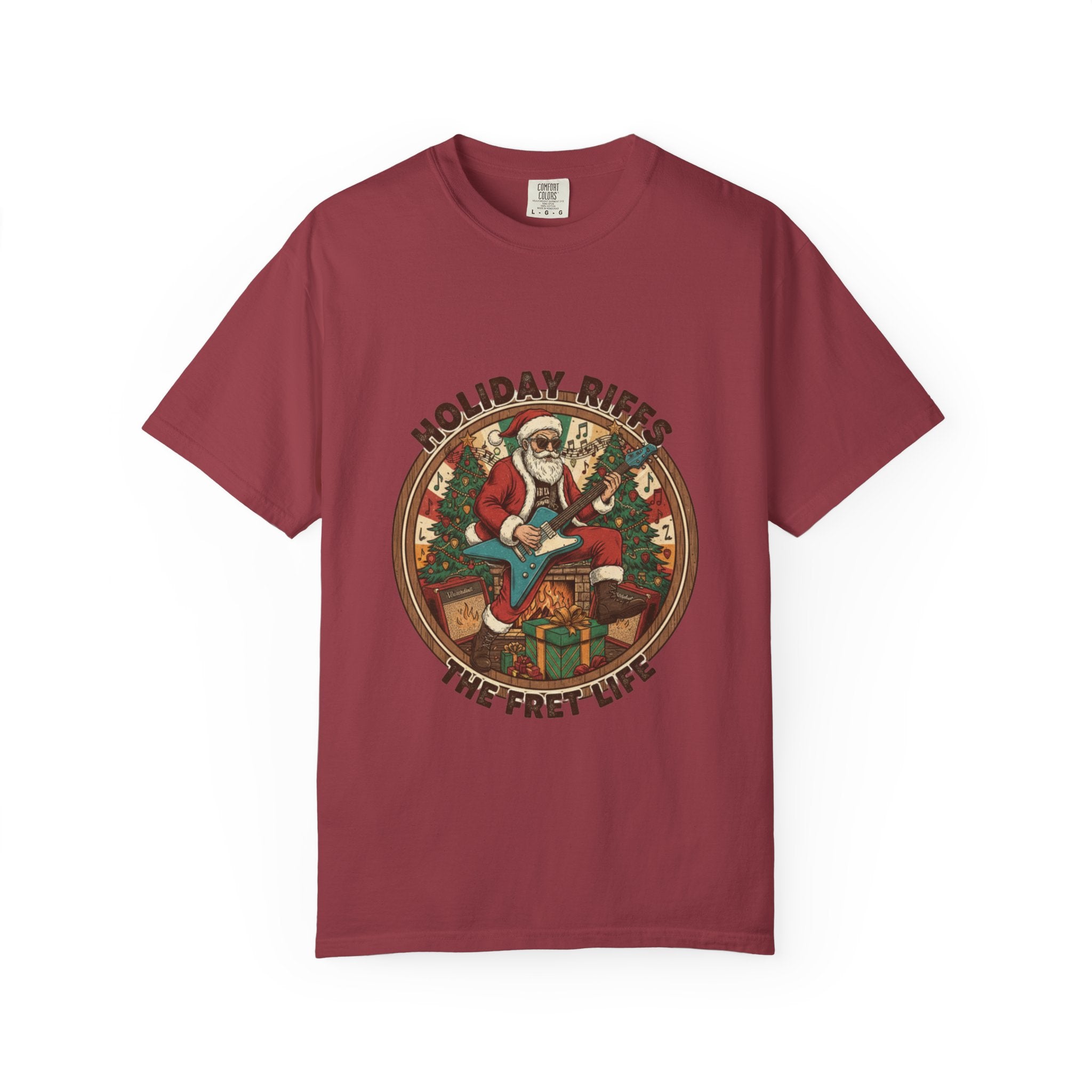Holiday Riffs T-Shirt | Funny Christmas Guitar Music Tee