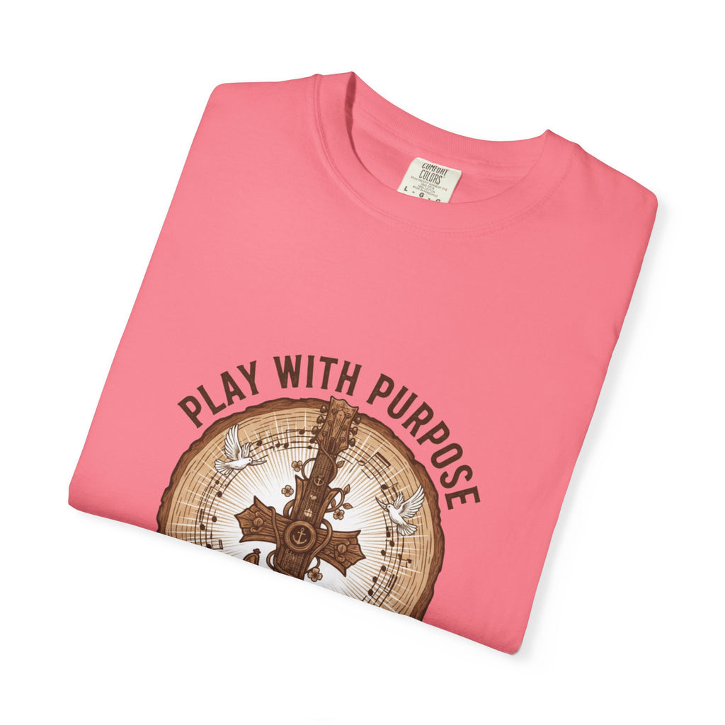 Play With Purpose Christian T-Shirt | Music Ministry Guitar Tee