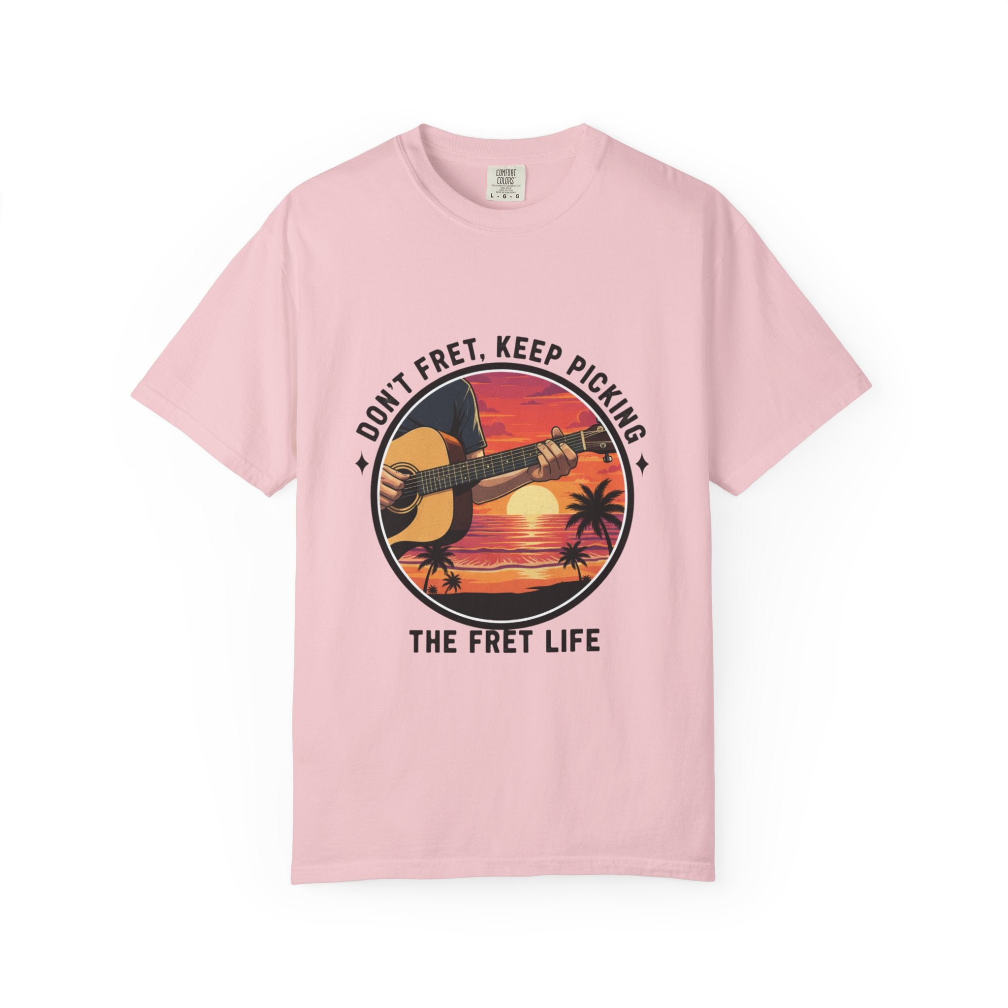 Don't Fret, Keep Picking: Island Sunset Guitar Tee