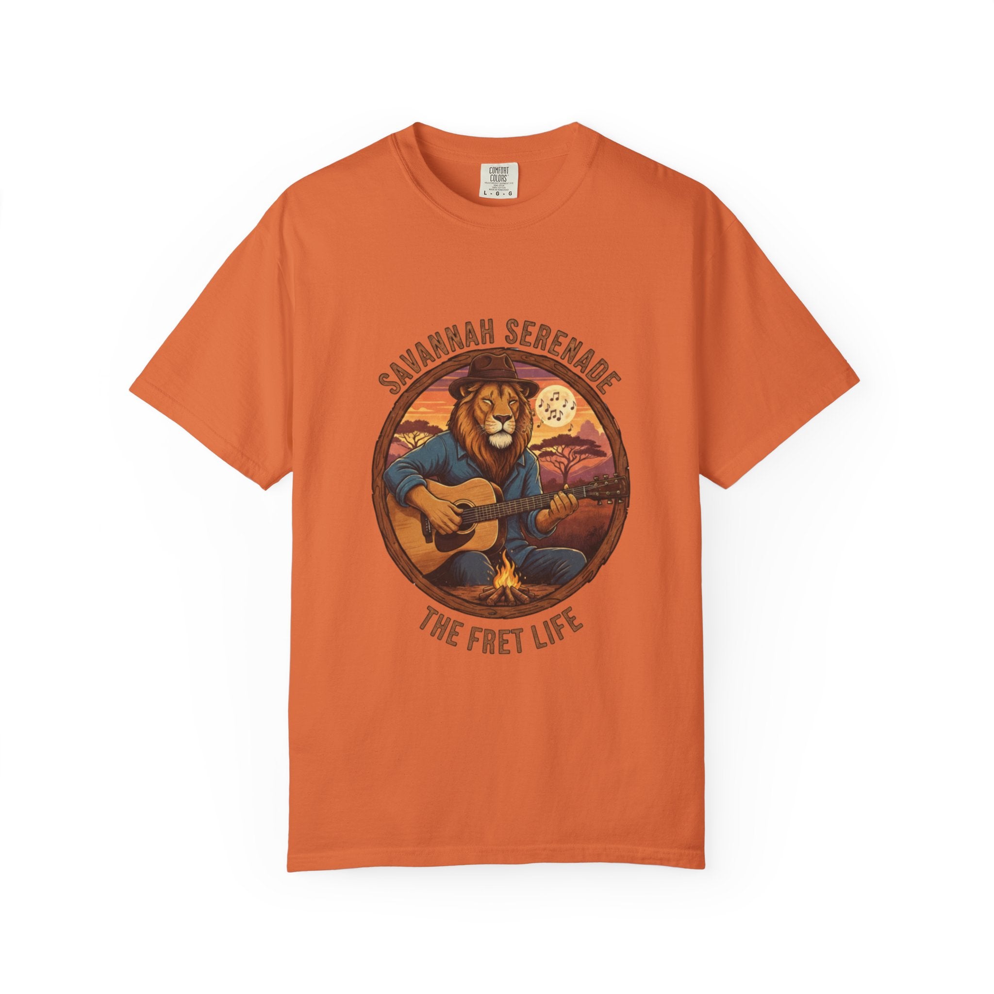Savannah Serenade: The King of the Jungle's Fret Life Tee