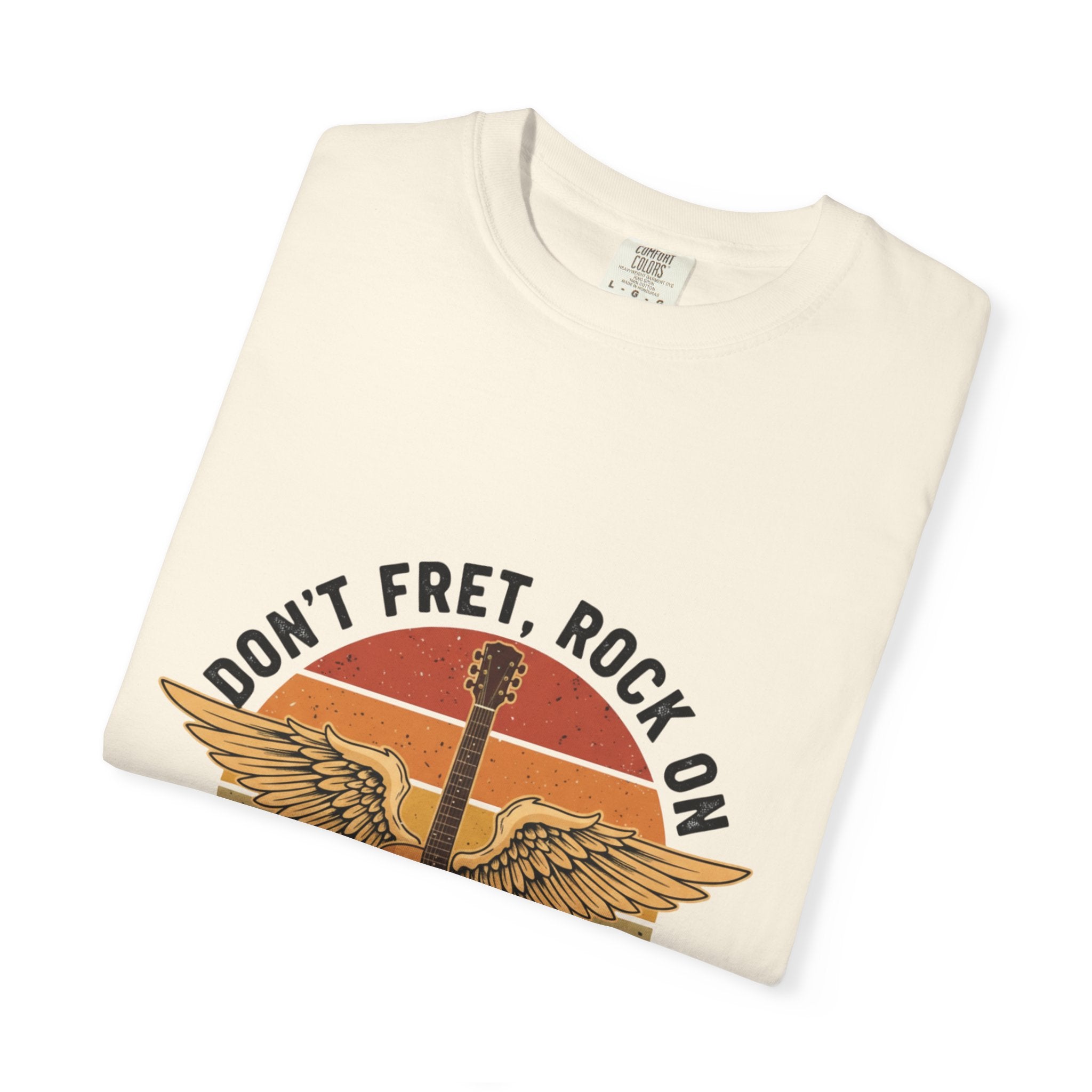 Don't Fret, Rock On Winged Guitar T-Shirt