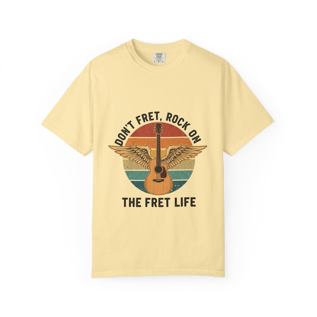 Don't Fret, Rock On Winged Guitar T-Shirt