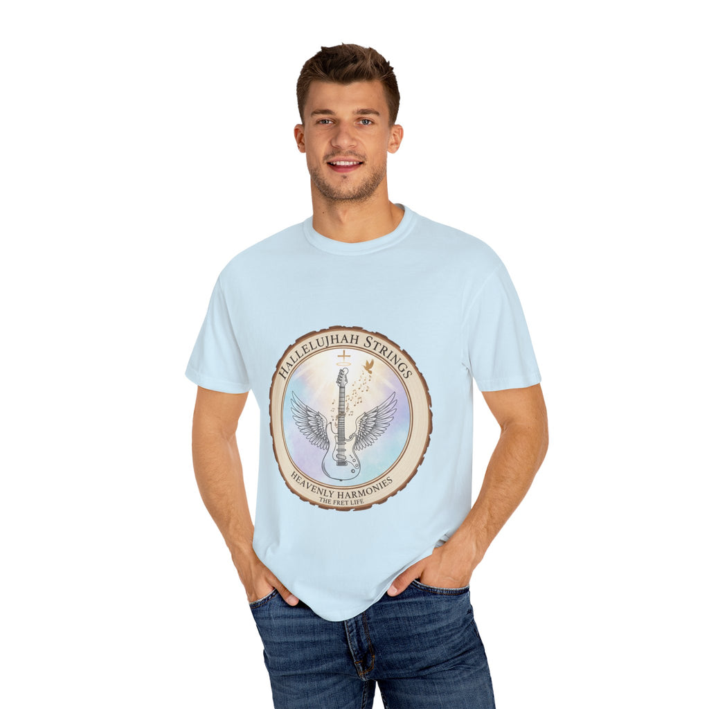 Hallelujah Strings T-Shirt | Christian Worship Guitar Praise Tee