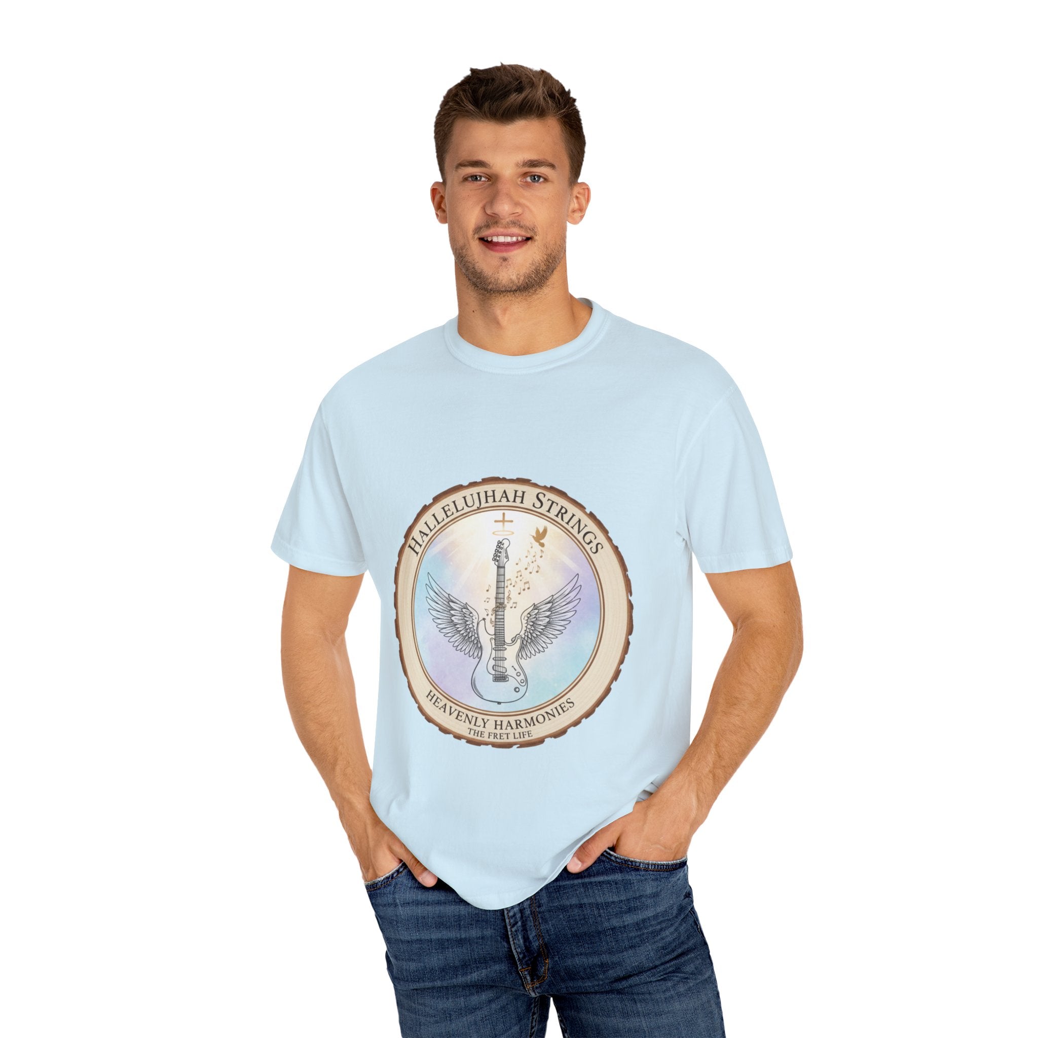 Hallelujah Strings T-Shirt | Christian Worship Guitar Praise Tee