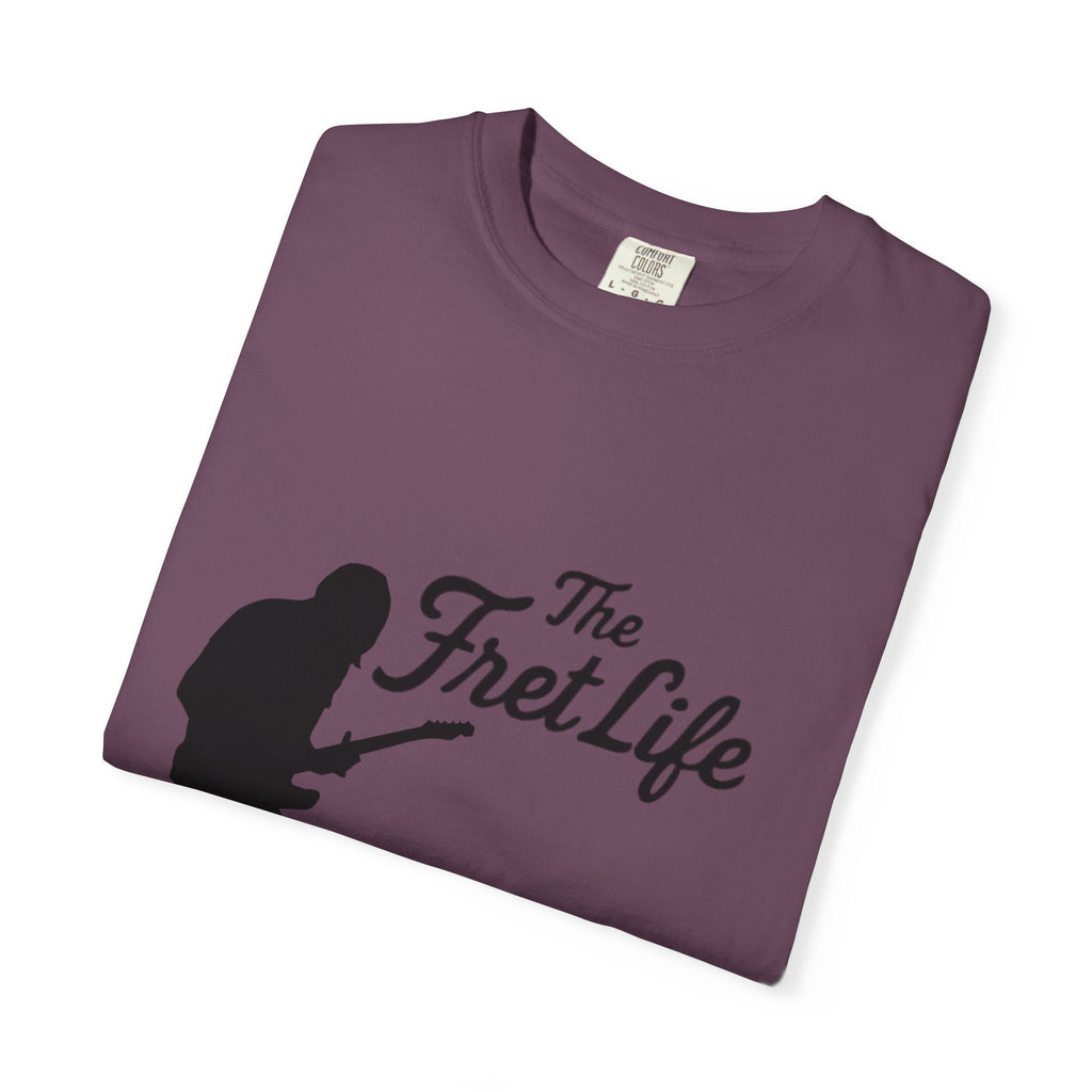 Guitar Player T-shirt with The Fret Life Logo