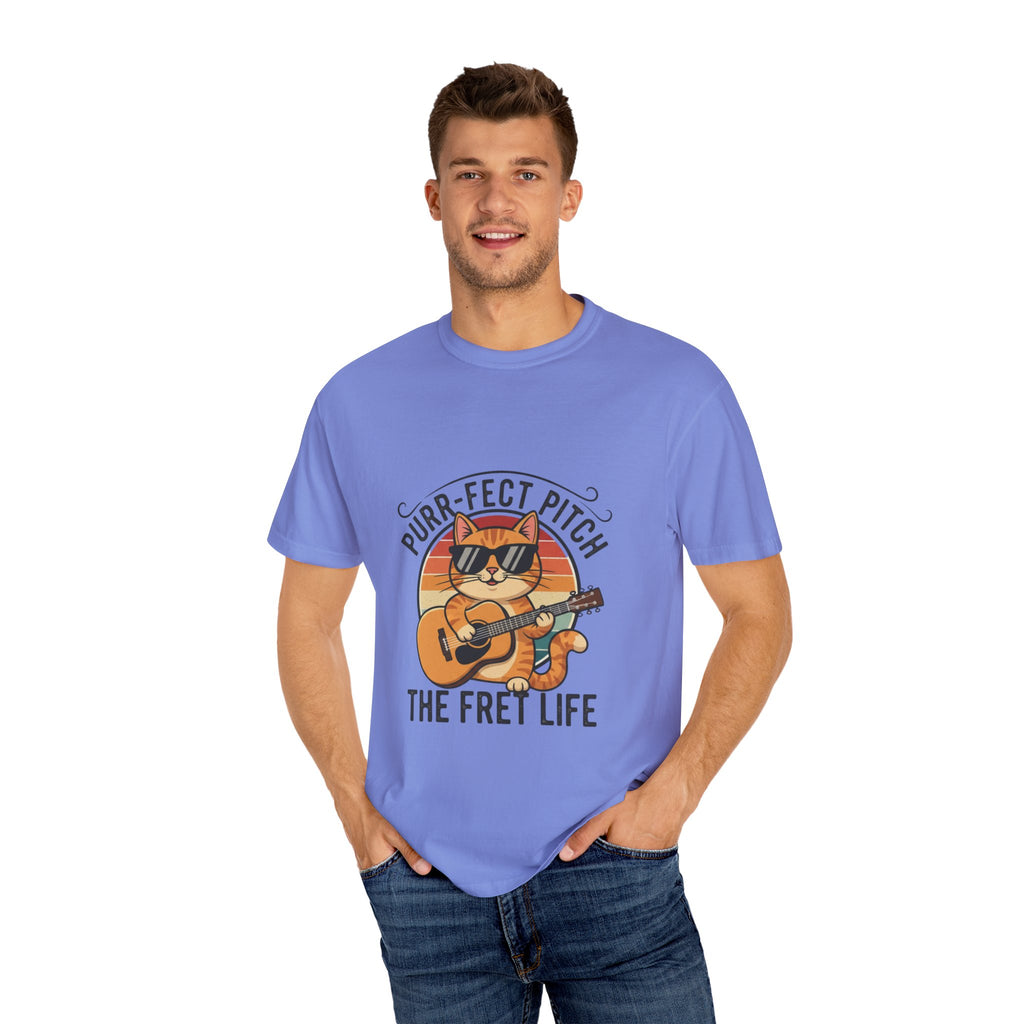Purr-Fect Pitch: The Cool Cat Fret Life Tee
