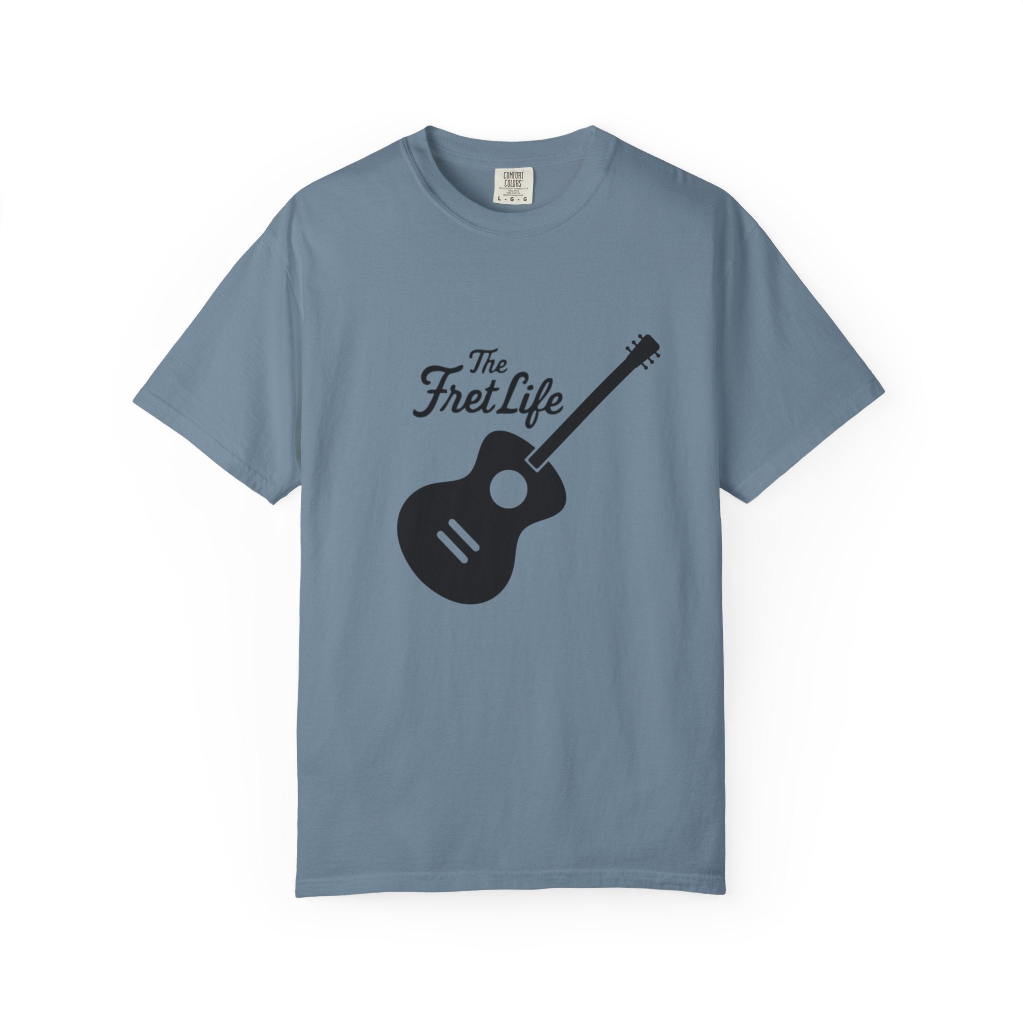 Acoustic Guitar, The Fret Life, Unisex Garment-Dyed T-shirt