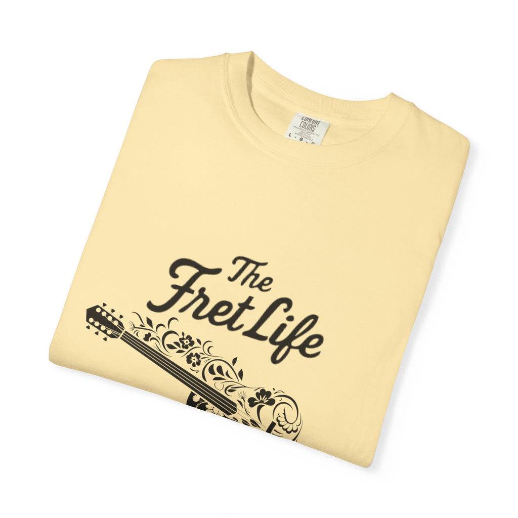 T-shirt - Flower Guitar 'The Fret Life' Subtle Design - Music and Guitar Lover Gift