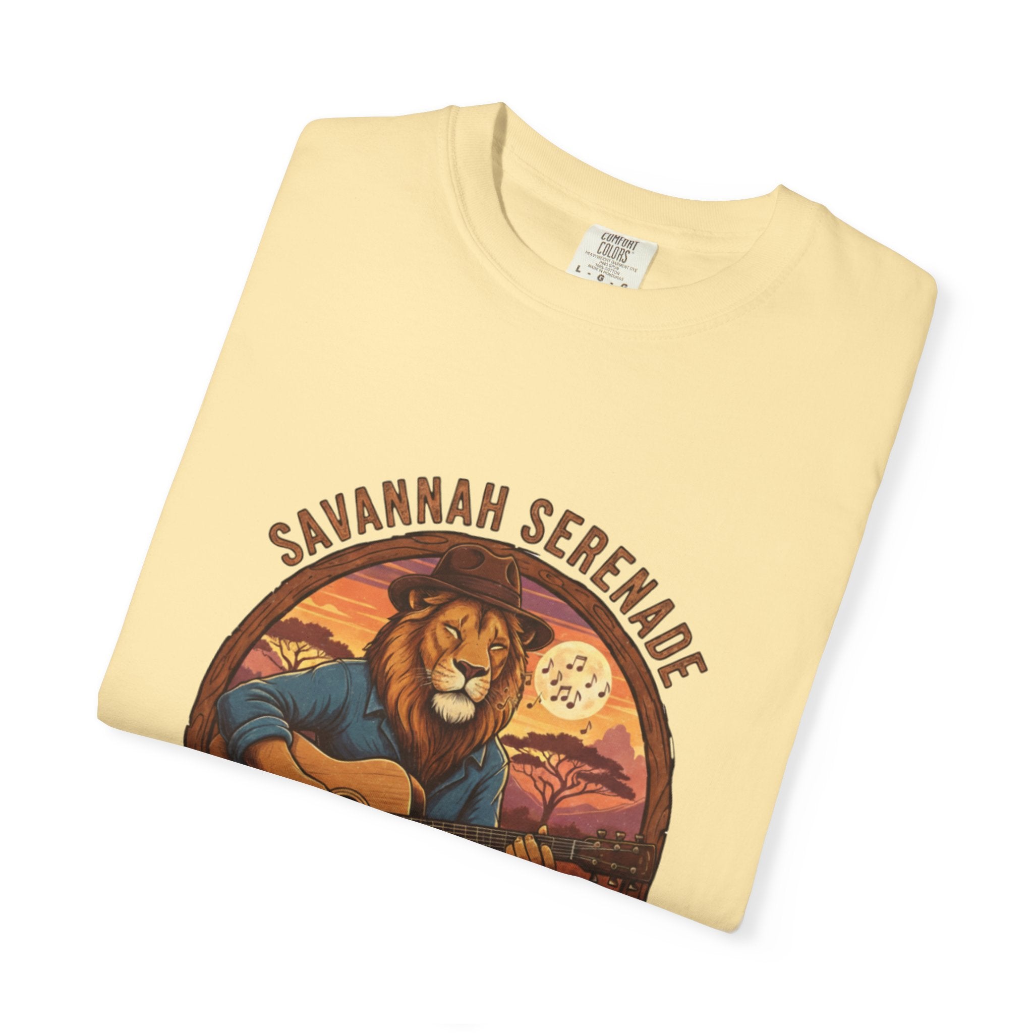 Savannah Serenade: The King of the Jungle's Fret Life Tee